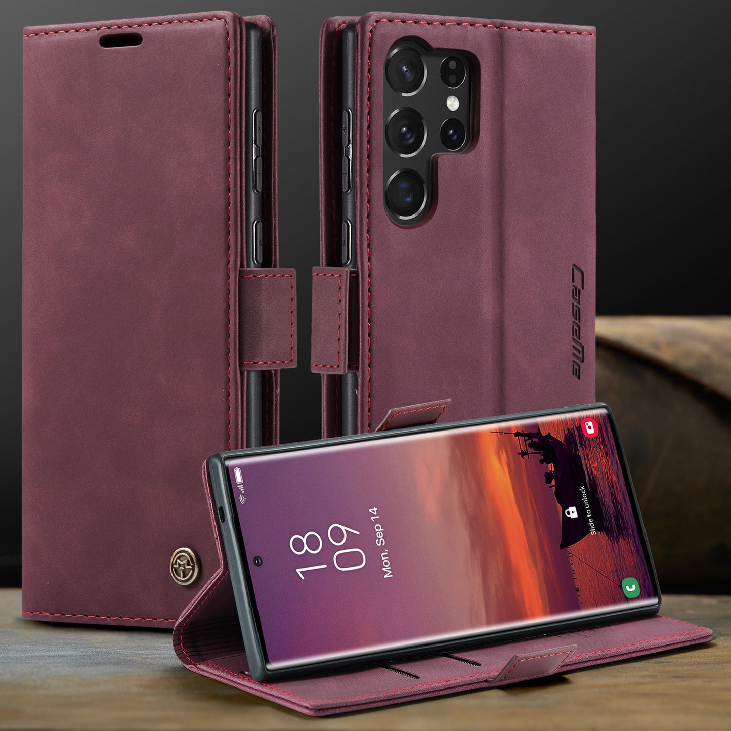 Multi-Function Retro Wallet Case for Samsung Galaxy S22 Ultra