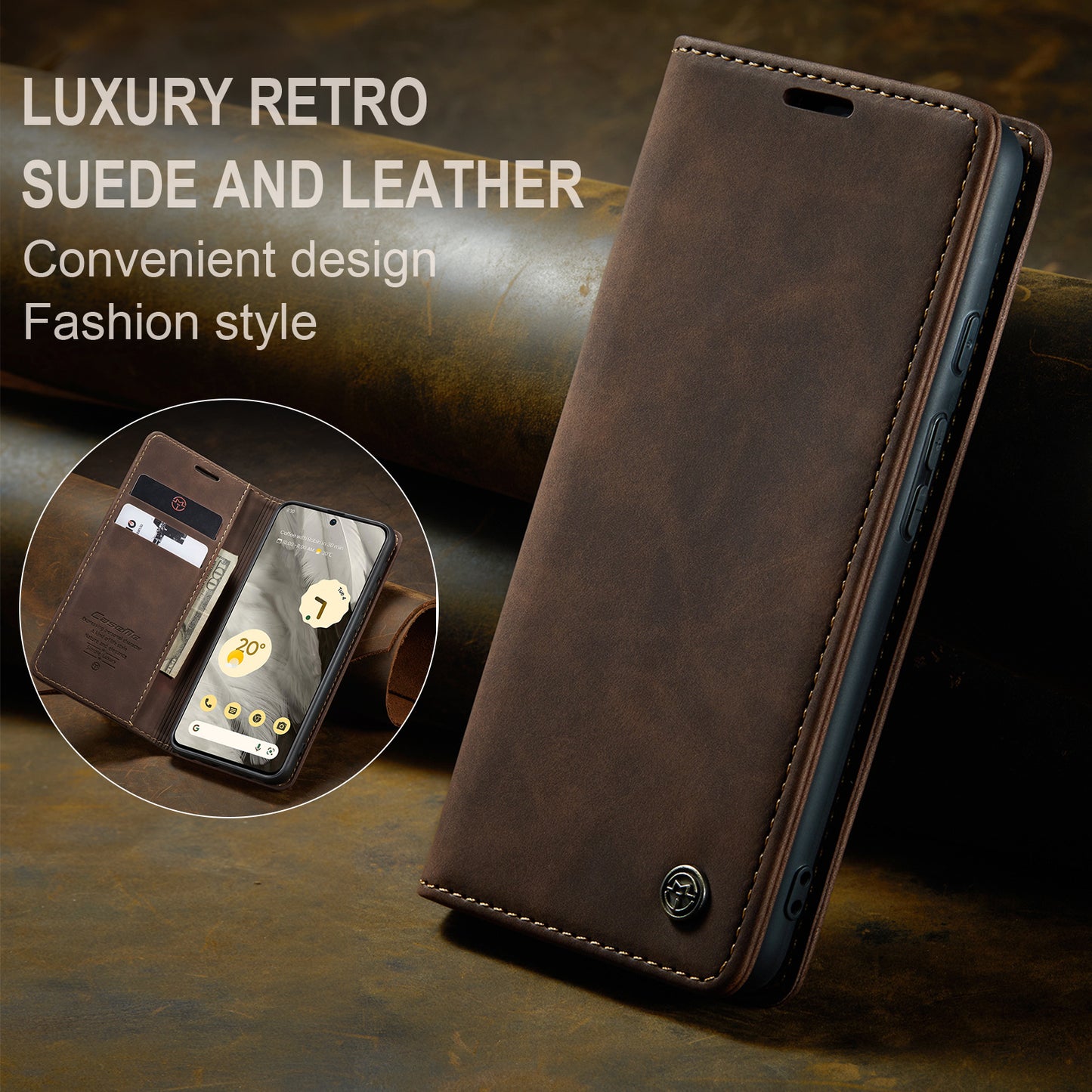 Multi-Function Retro Wallet Case for Google Pixel 8