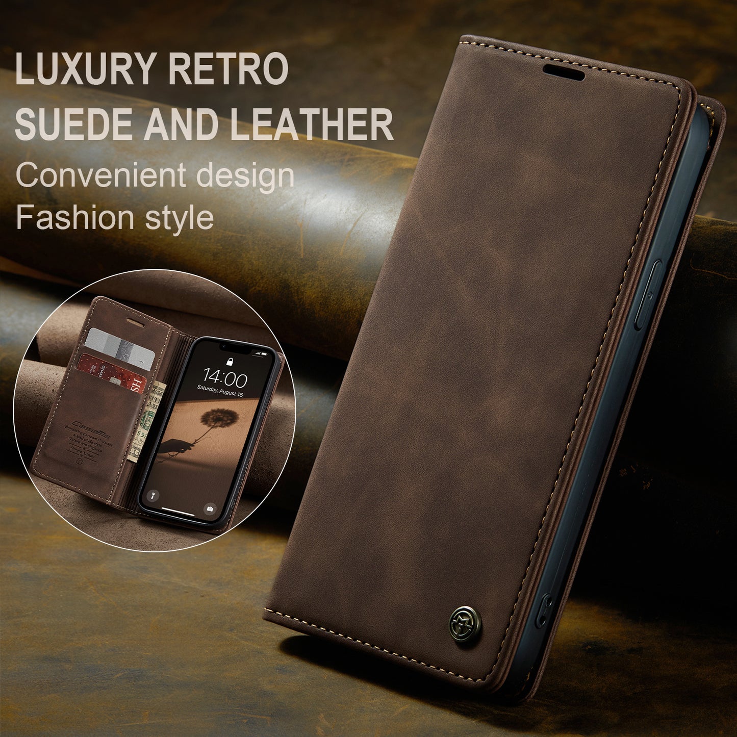 Multi-Function Retro Wallet Case for iPhone 16e