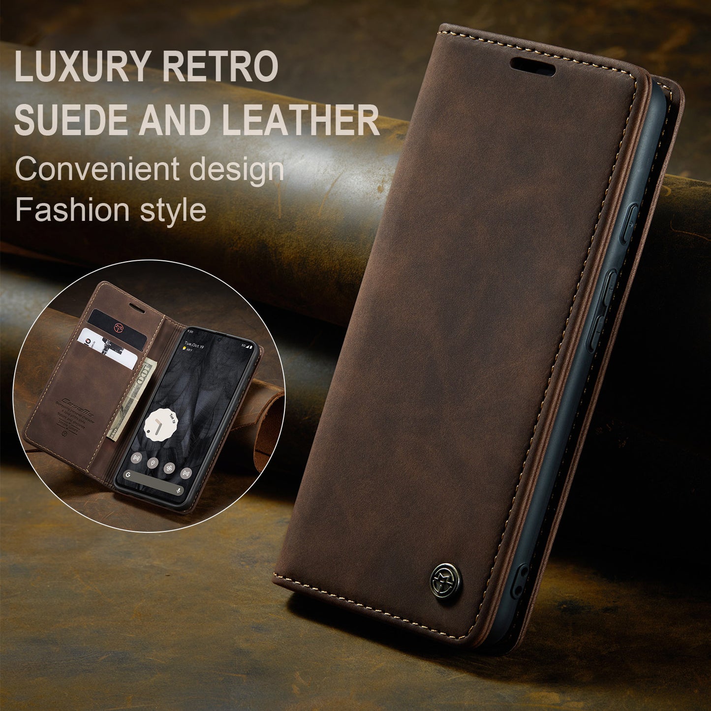 Multi-Function Retro Wallet Case for Google Pixel 8 Pro