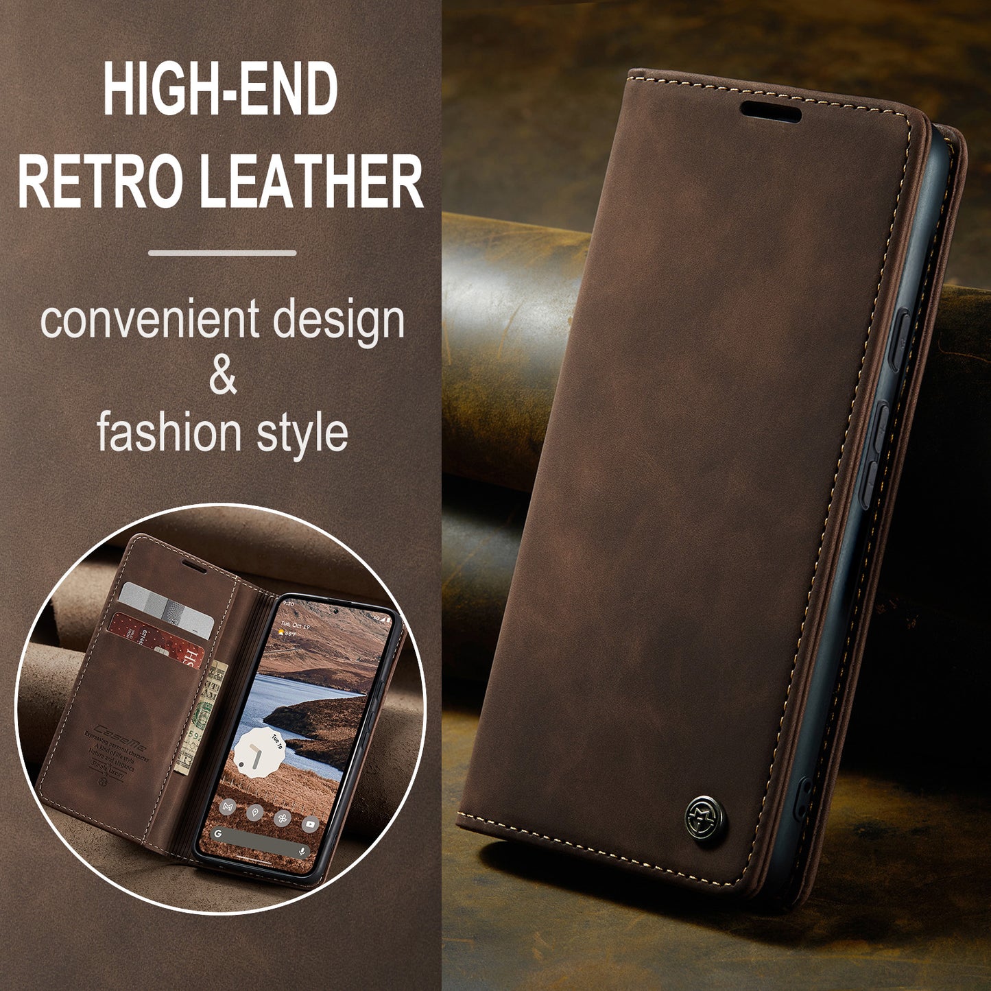 Multi-Function Retro Wallet Case for Google Pixel 9