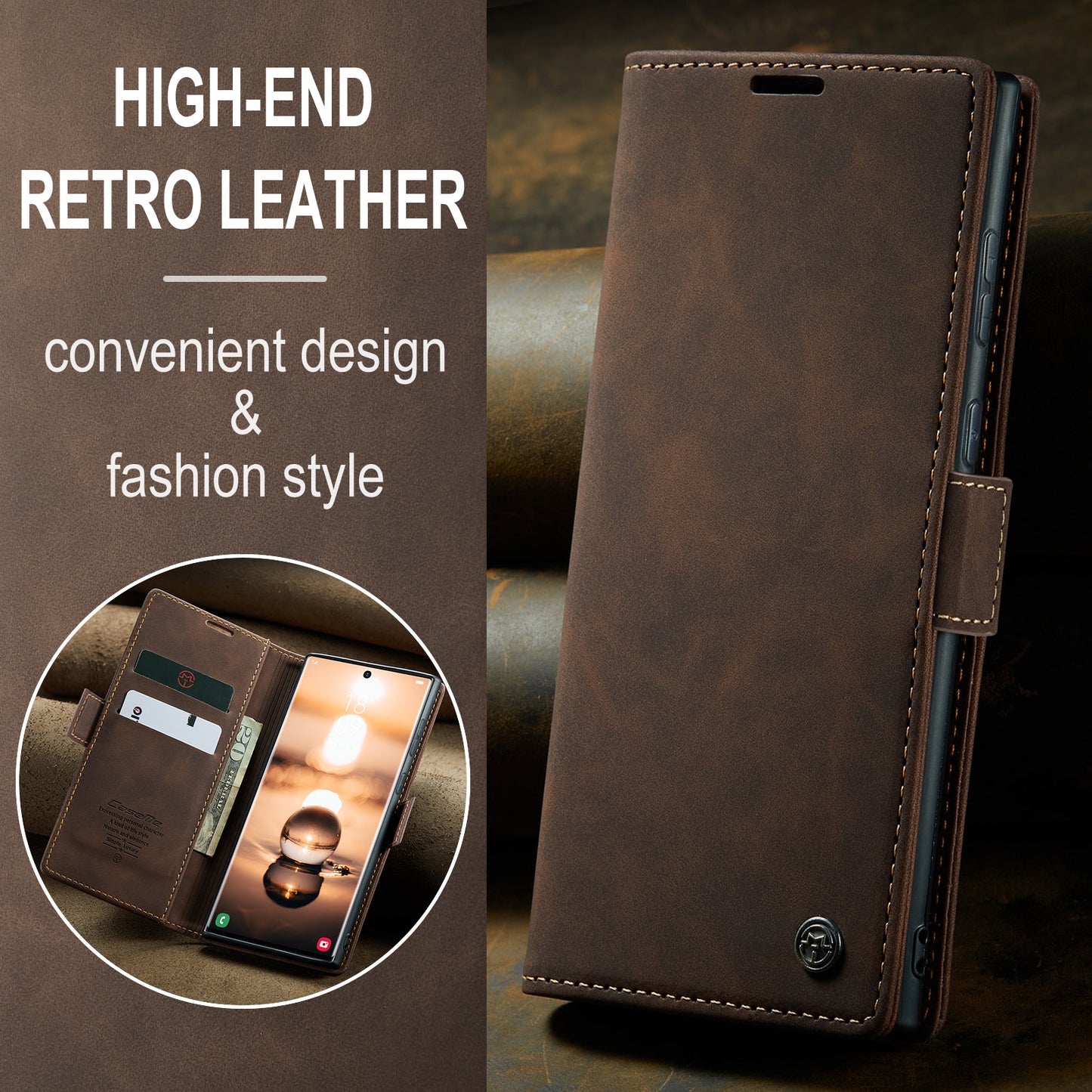 Multi-Function Retro Wallet Case for Samsung Galaxy S22 Ultra