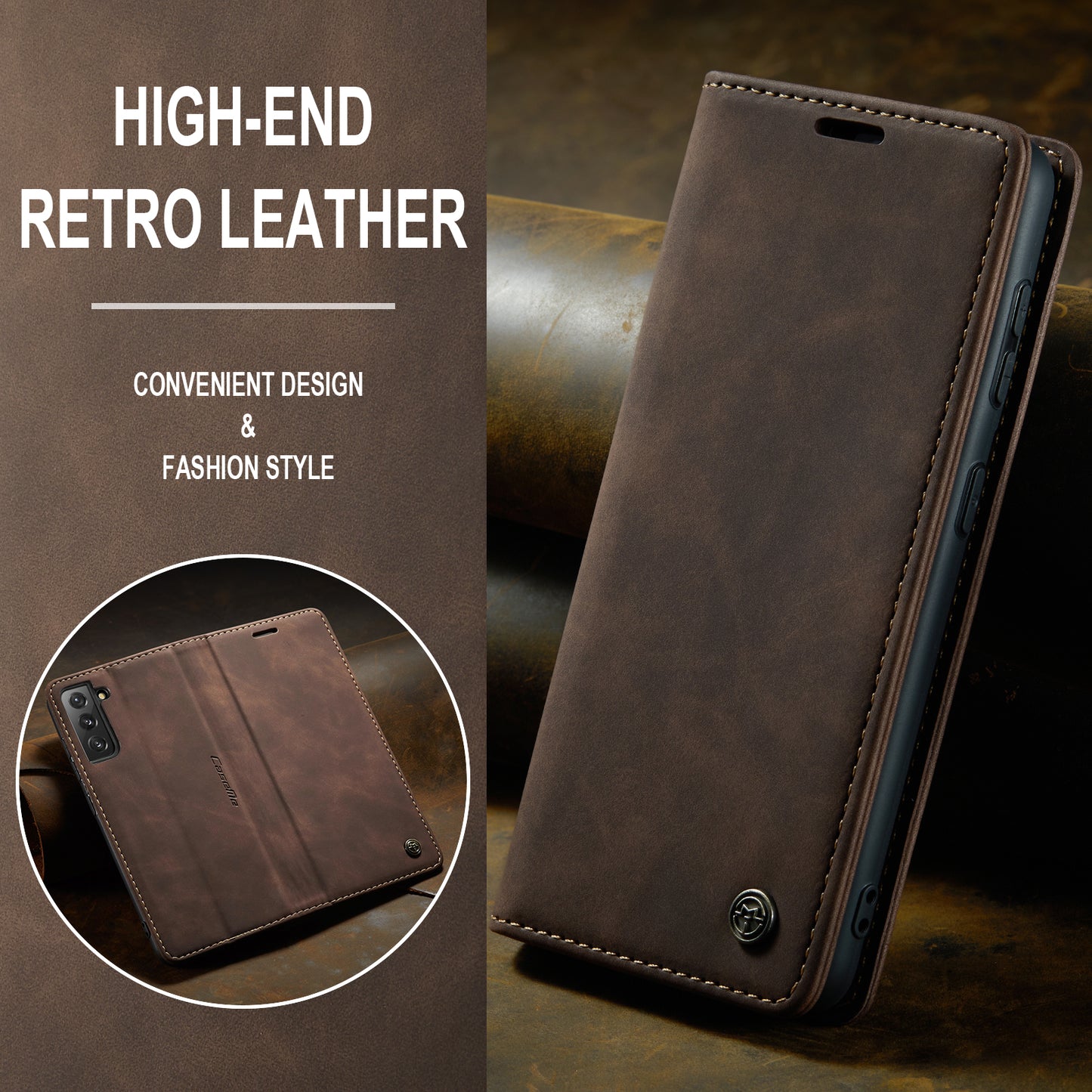 Multi-Function Retro Wallet Case for Samsung Galaxy S22