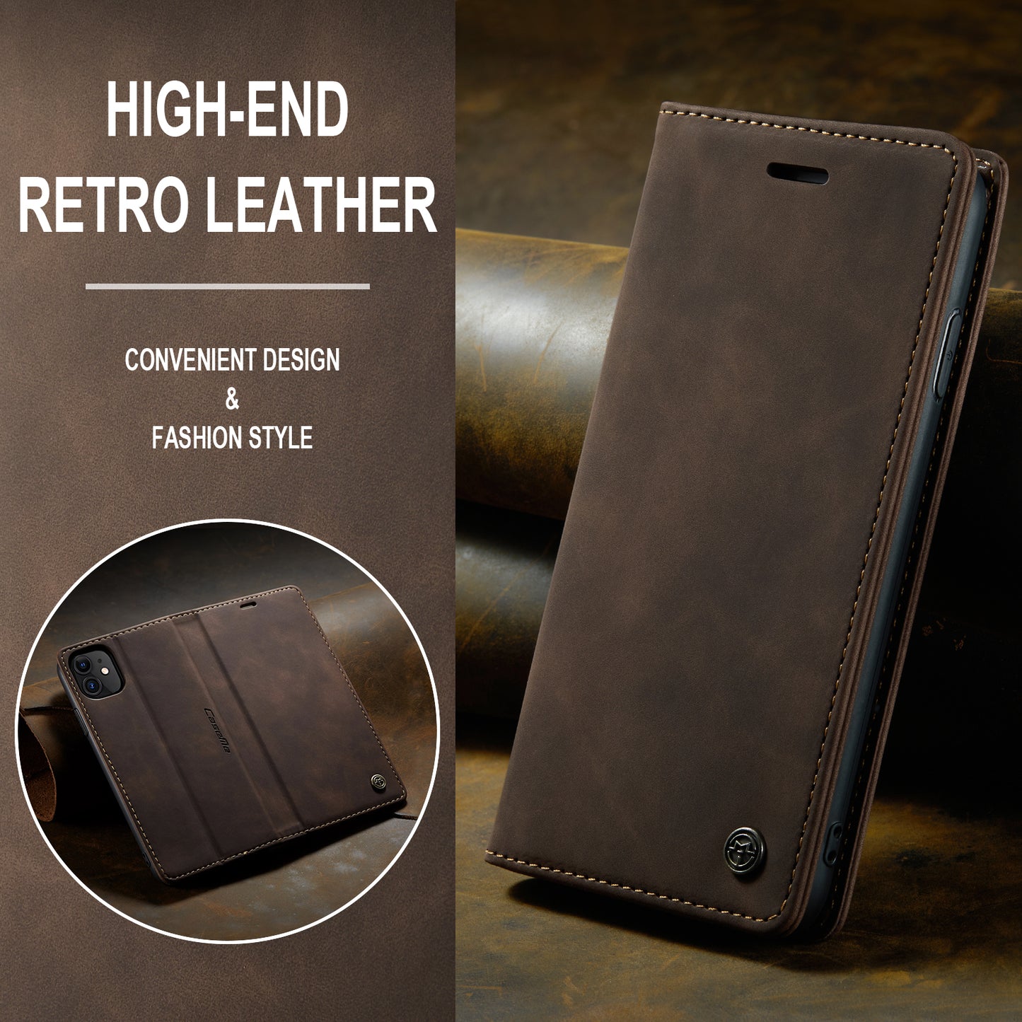 Multi-Function Retro Wallet Case for iPhone 11