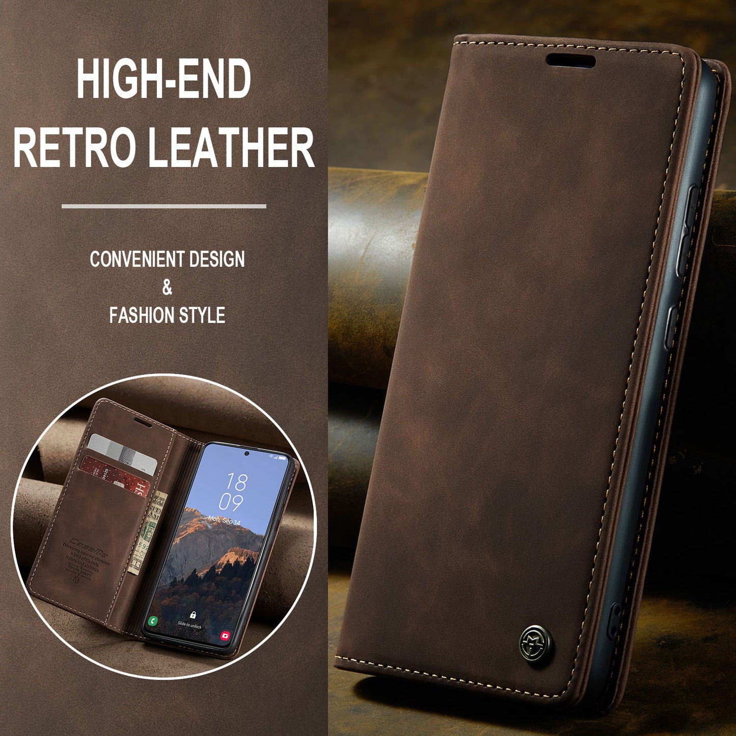 Multi-Function Retro Wallet Case for Samsung Galaxy A16