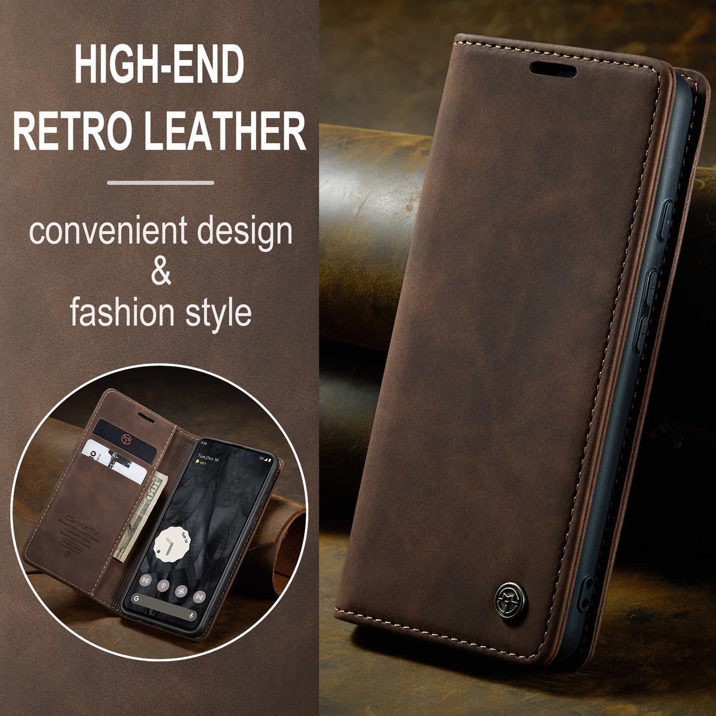 Multi-Function Retro Wallet Case for Google Pixel 8 Pro