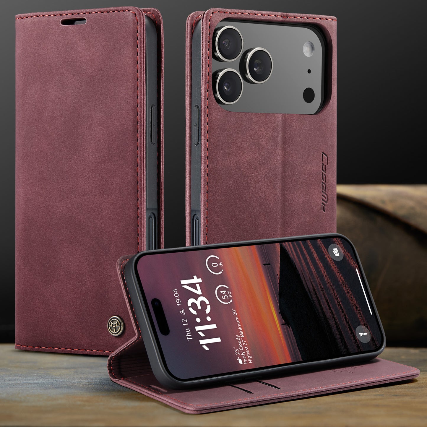 Multi-Function Retro Wallet Case for iPhone 17 Pro