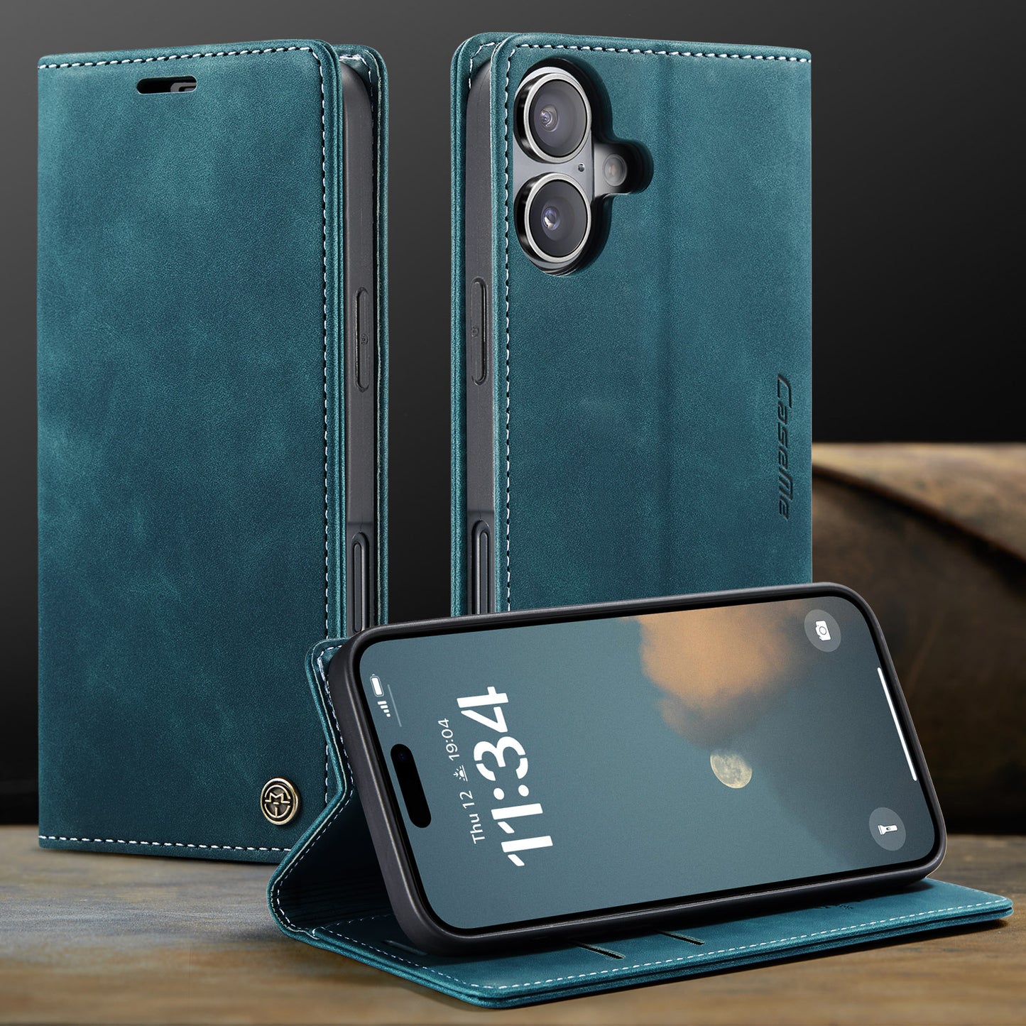 Multi-Function Retro Wallet Case for iPhone 16 Plus