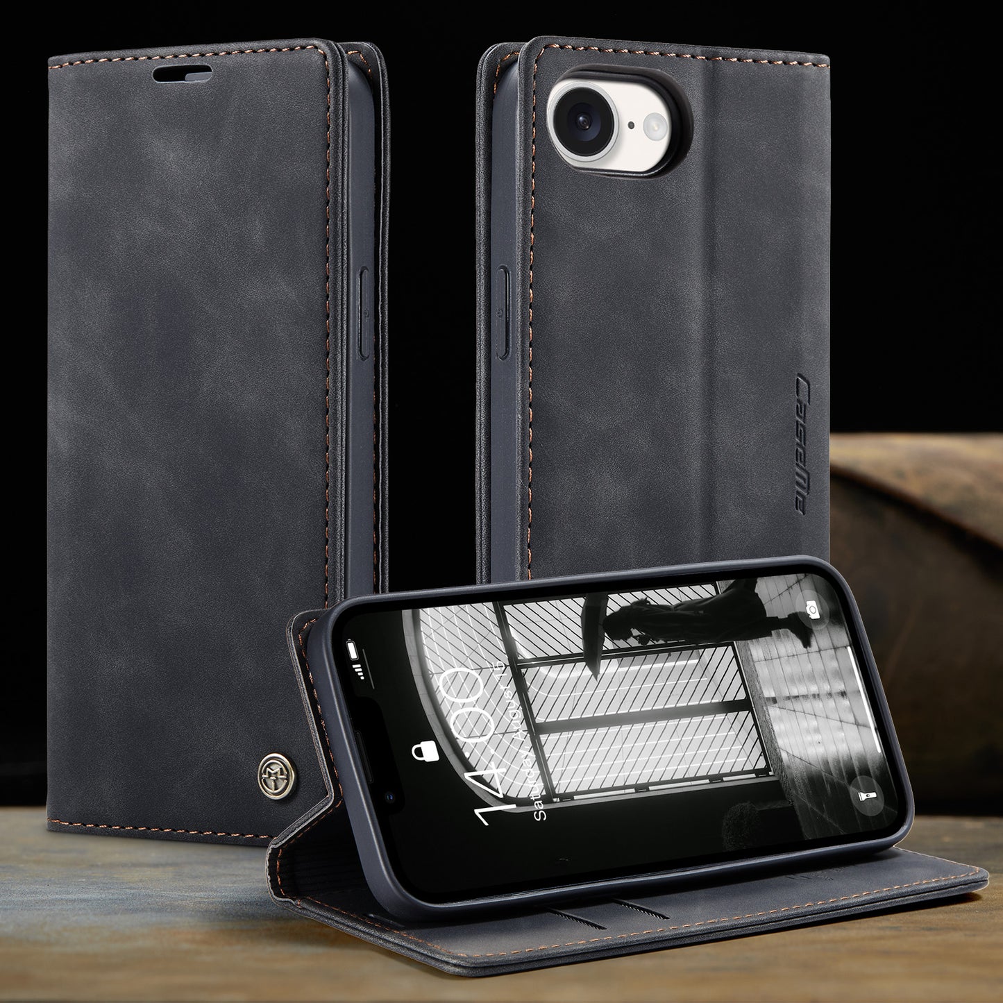 Multi-Function Retro Wallet Case for iPhone 16e