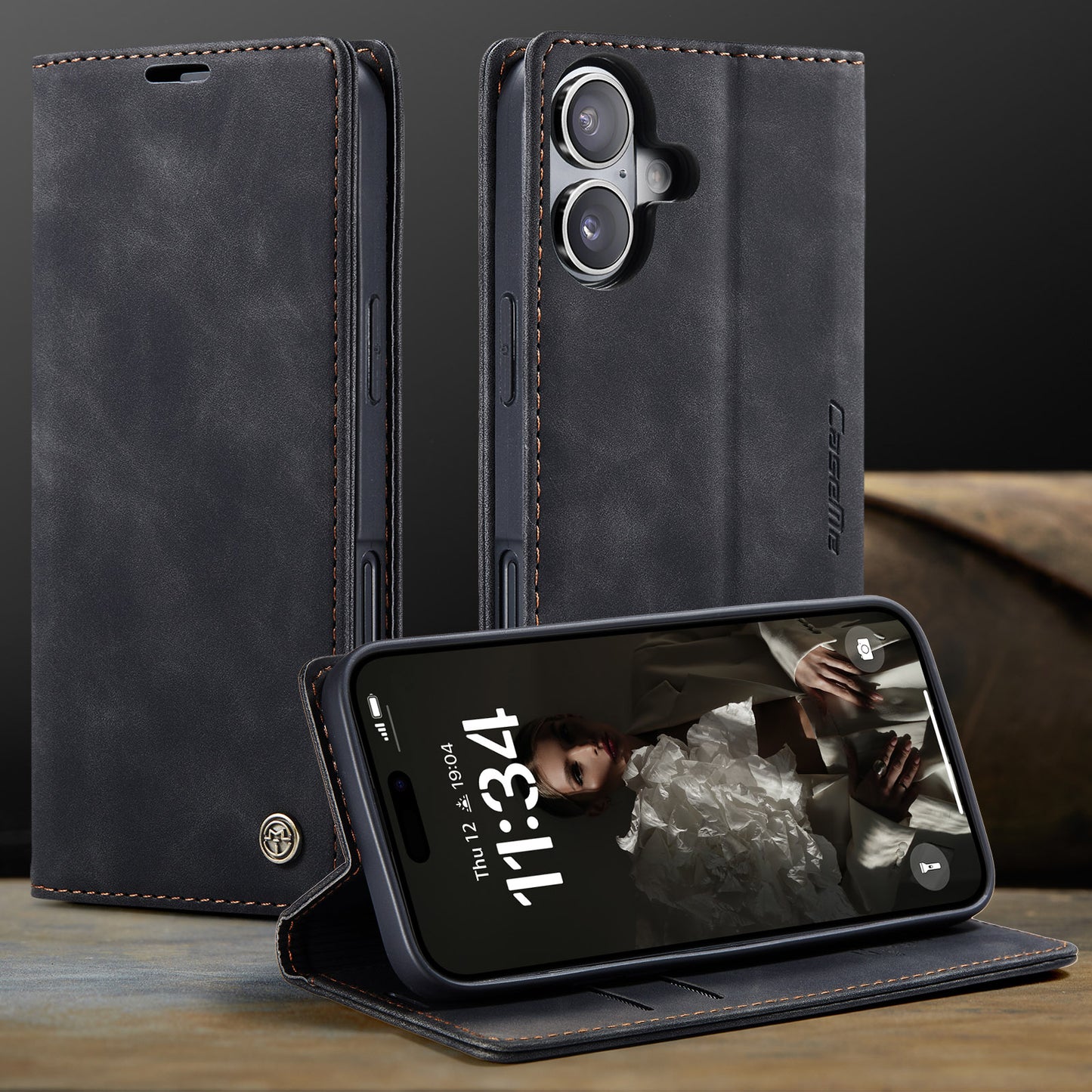 Multi-Function Retro Wallet Case for iPhone 16 Plus