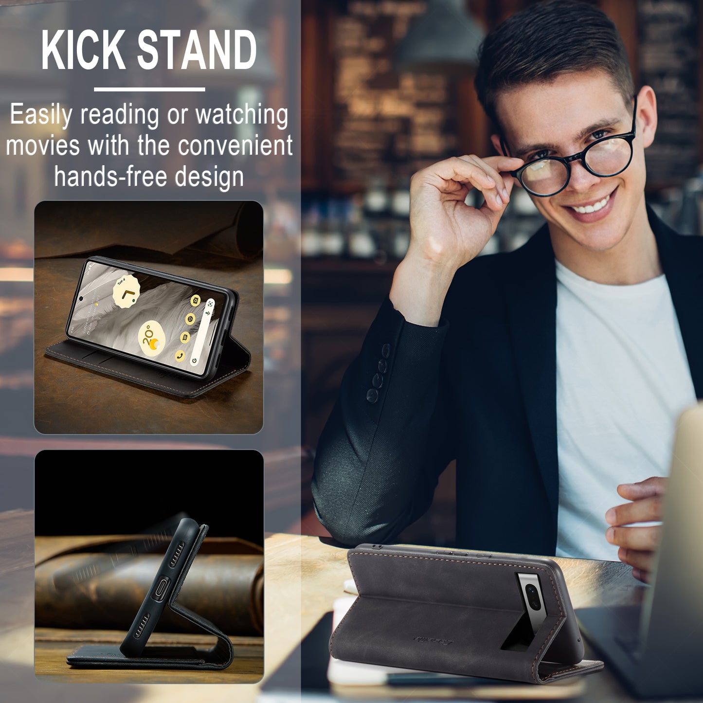 Multi-Function Retro Wallet Case for Google Pixel 7a