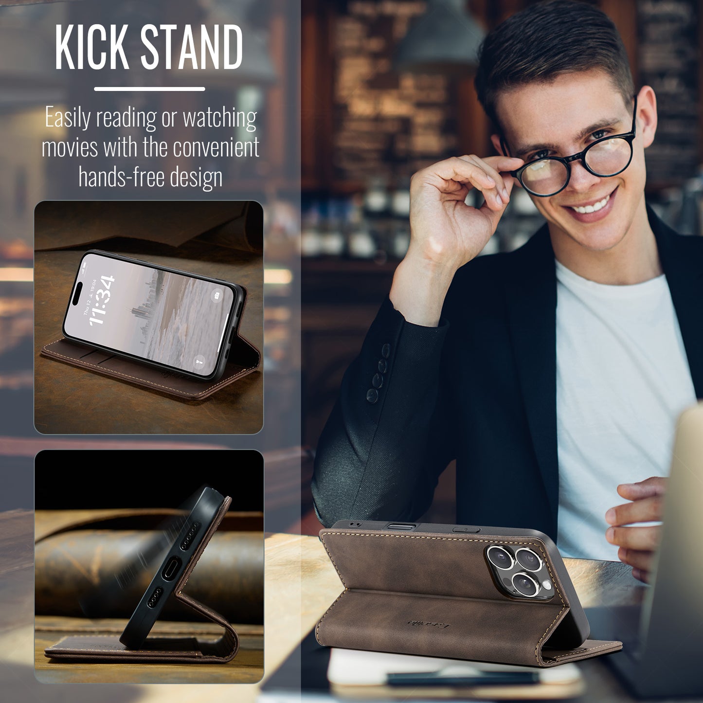 Multi-Function Retro Wallet Case for iPhone 11 Pro