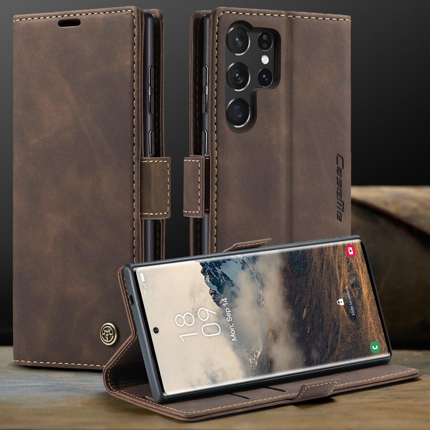 Multi-Function Retro Wallet Case for Samsung Galaxy S22 Ultra