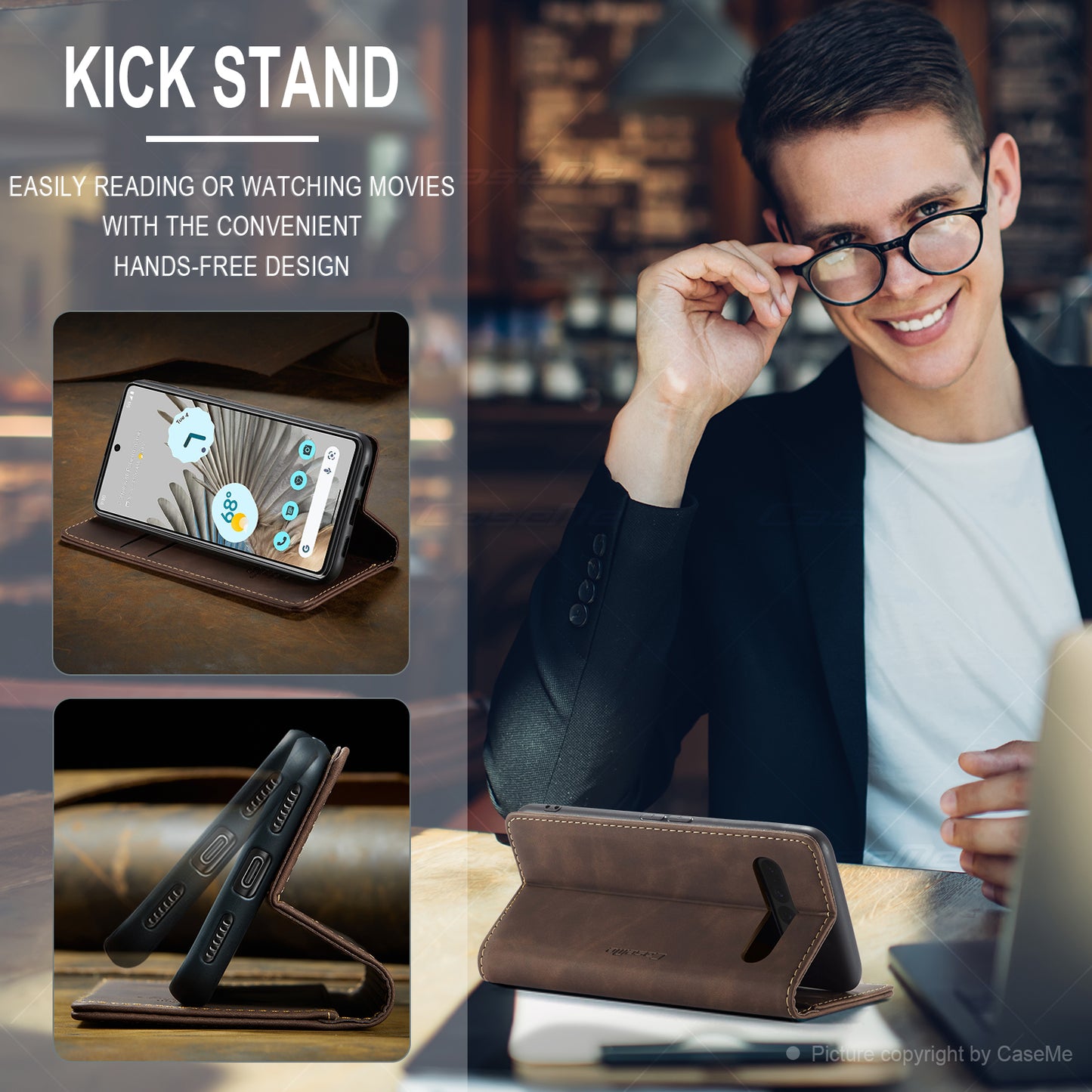 Multi-Function Retro Wallet Case for Google Pixel 7 Pro