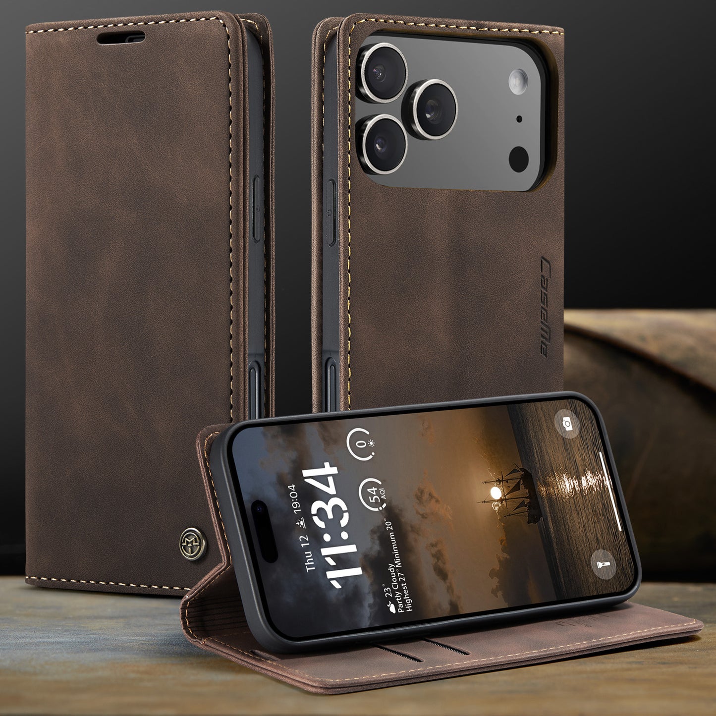 Multi-Function Retro Wallet Case for iPhone 17 Pro
