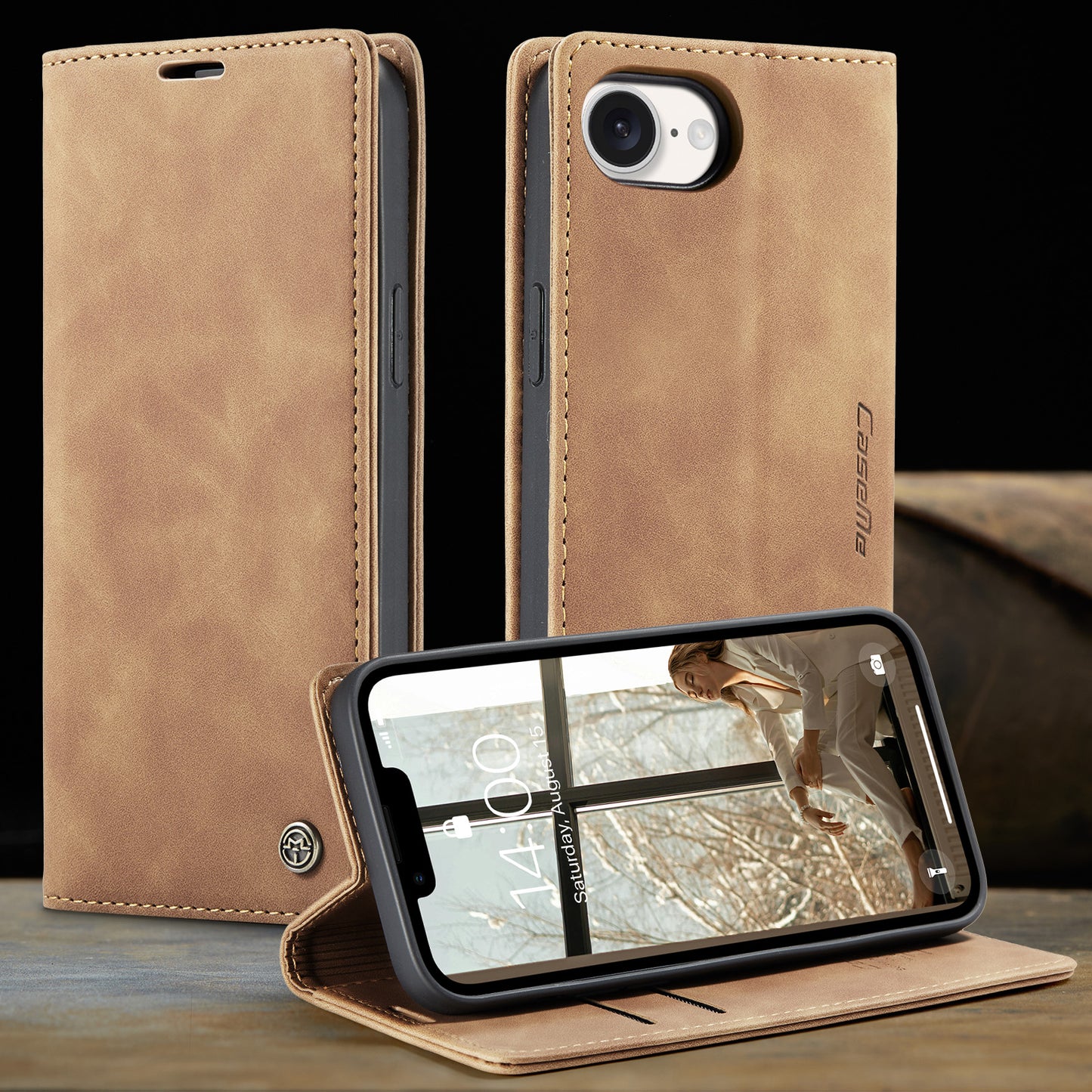 Multi-Function Retro Wallet Case for iPhone 16e