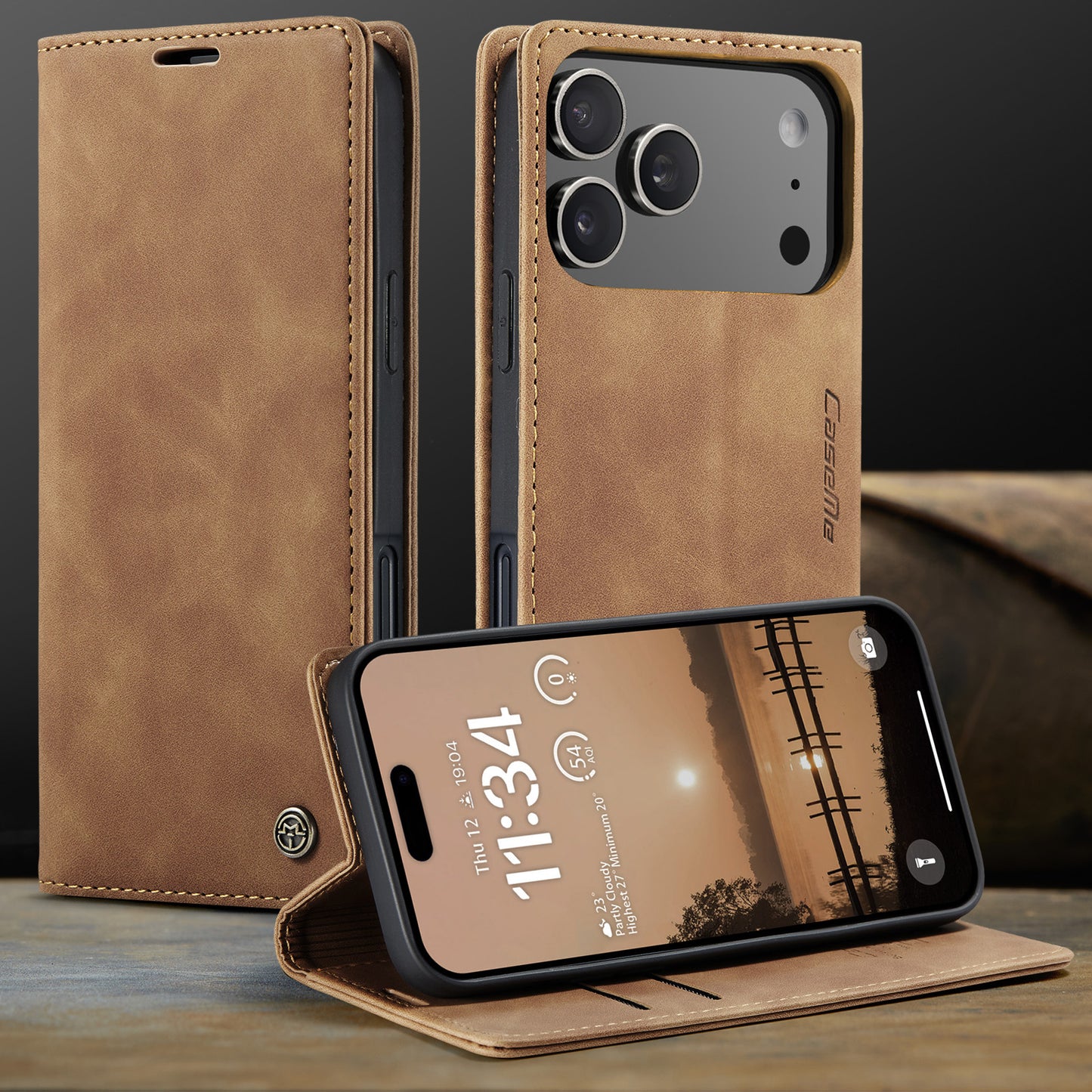 Multi-Function Retro Wallet Case for iPhone 17 Pro