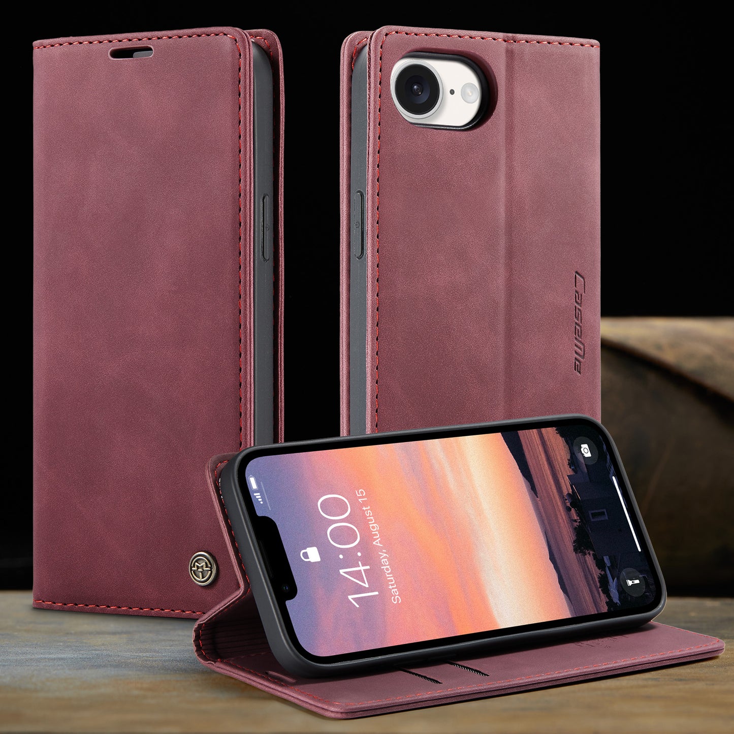 Multi-Function Retro Wallet Case for iPhone 16e