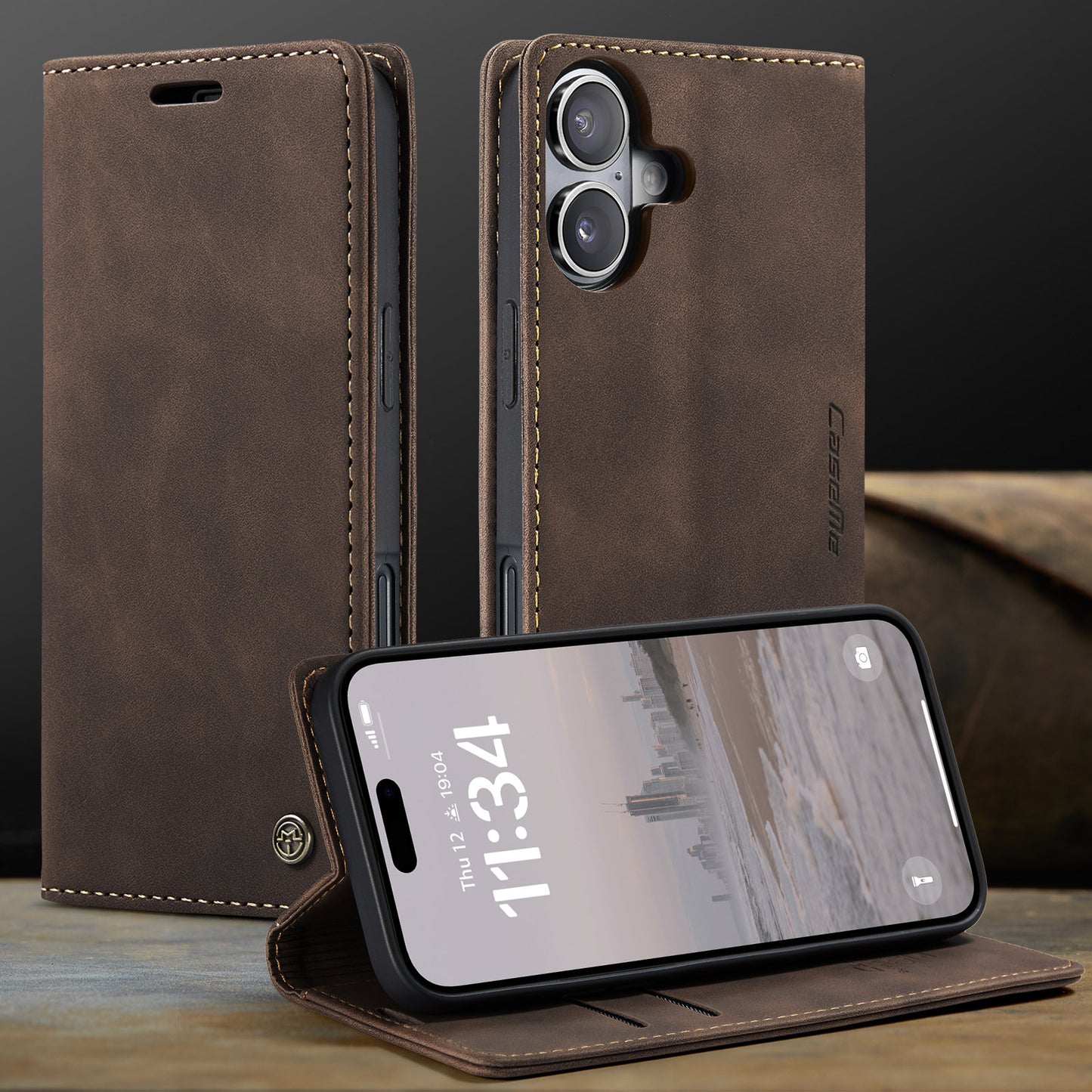 Multi-Function Retro Wallet Case for iPhone 16 Plus