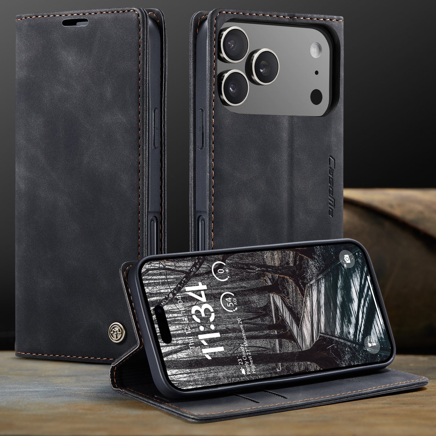 Multi-Function Retro Wallet Case for iPhone 17 Pro