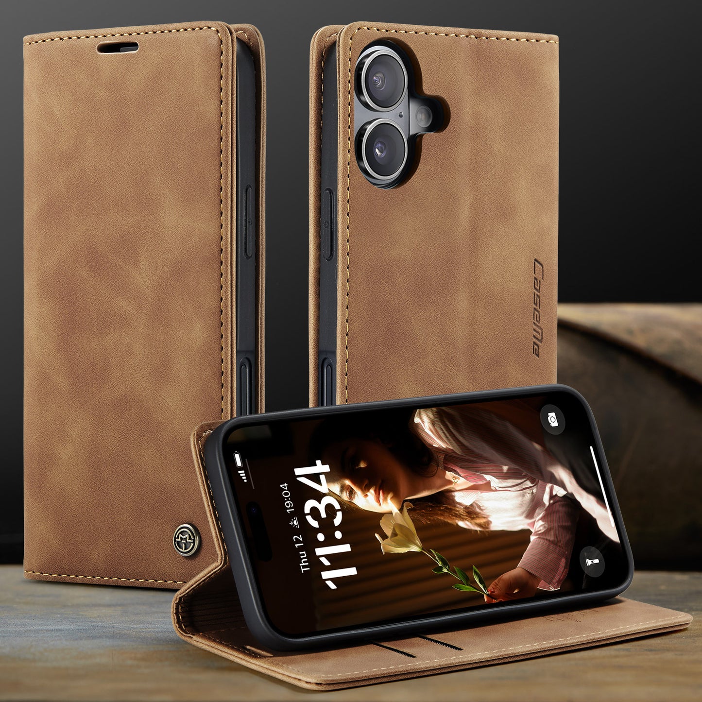 Multi-Function Retro Wallet Case for iPhone 16 Plus