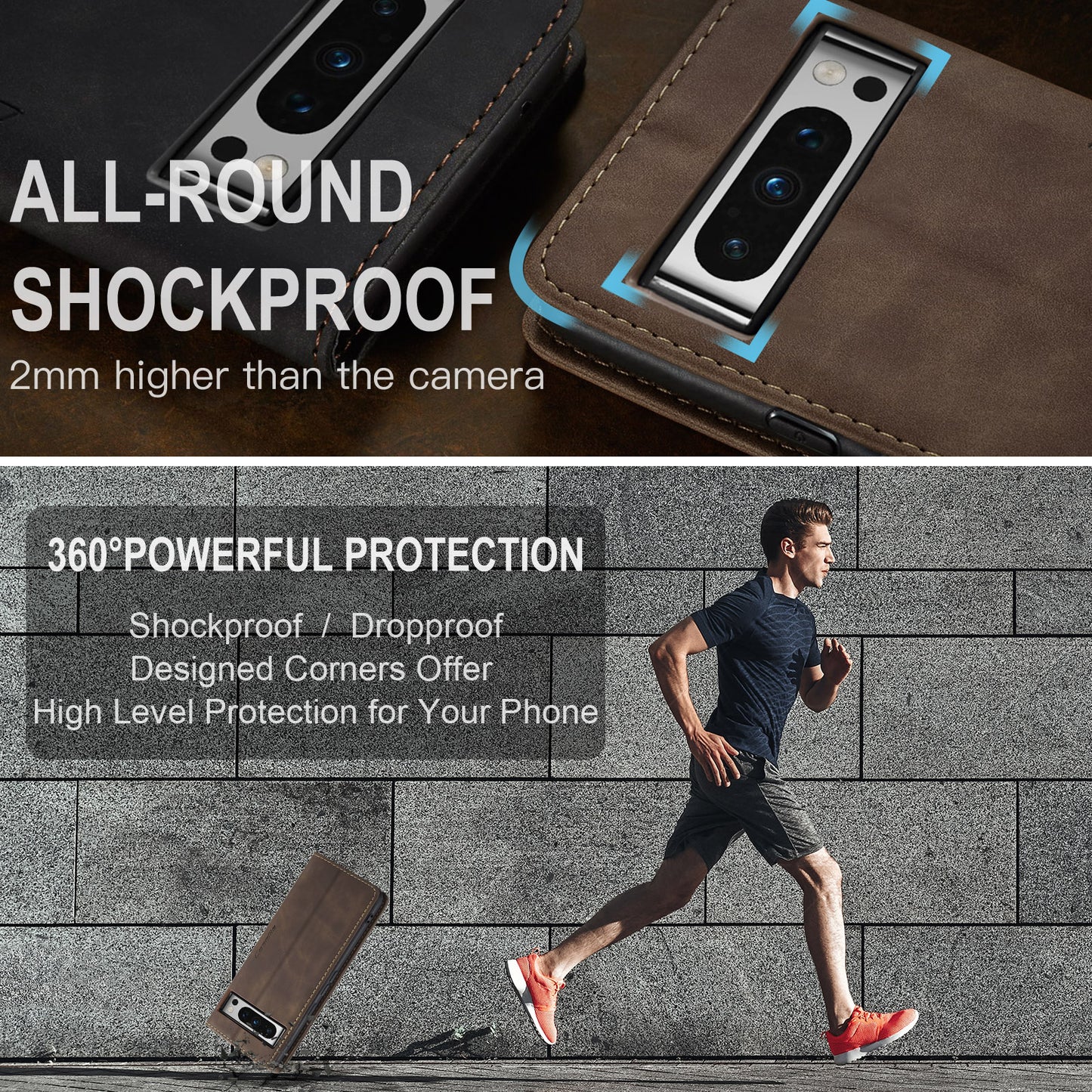 Multi-Function Retro Wallet Case for Google Pixel 8 Pro