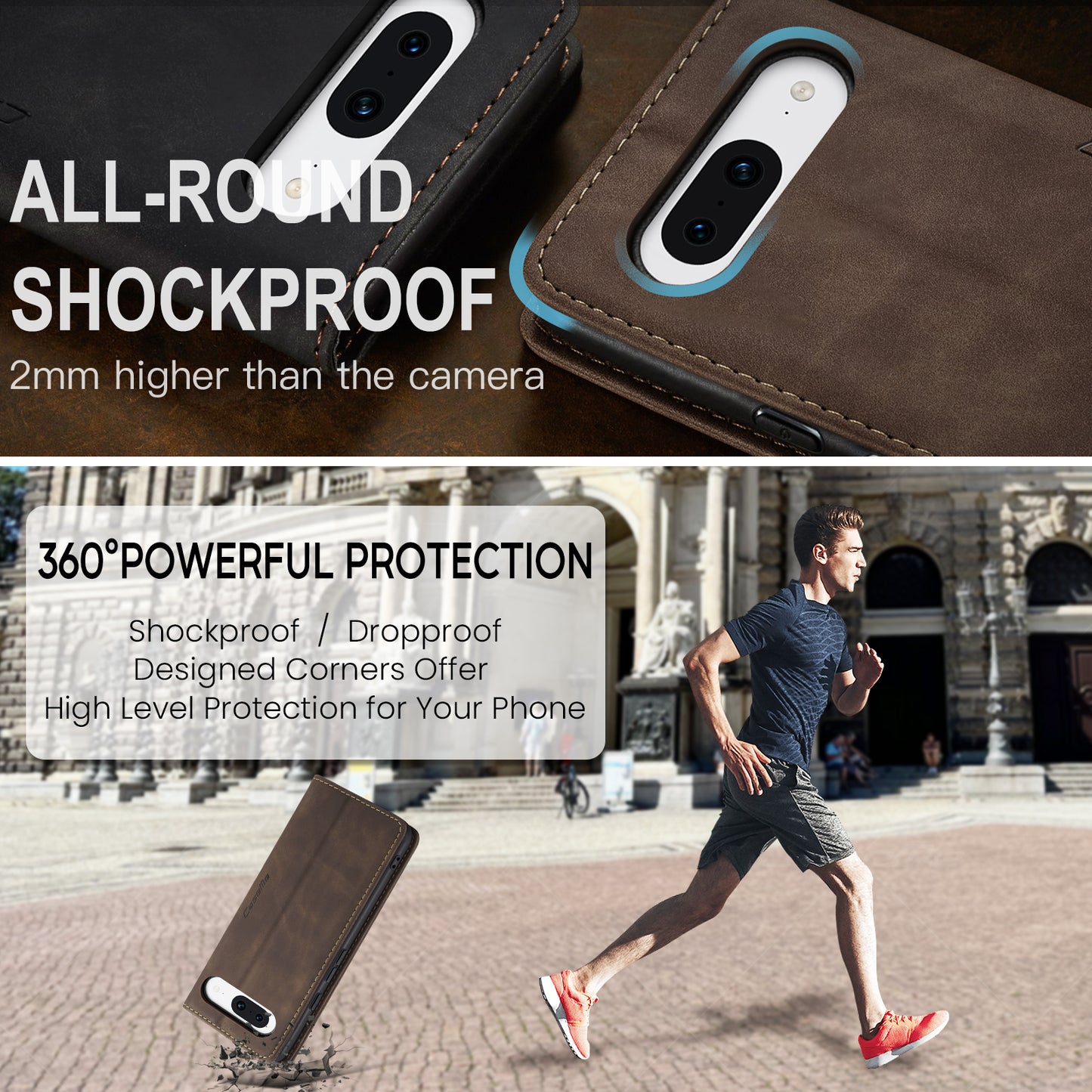 Multi-Function Retro Wallet Case for Google Pixel 8a