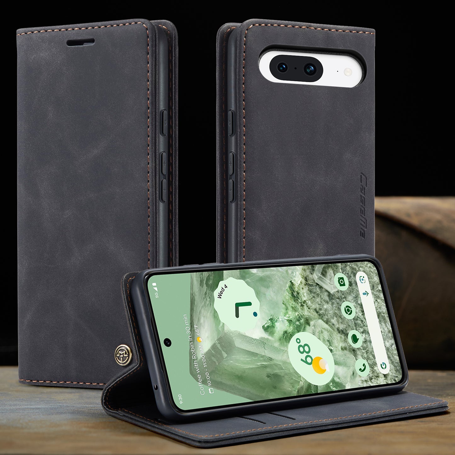 Multi-Function Retro Wallet Case for Google Pixel 8a