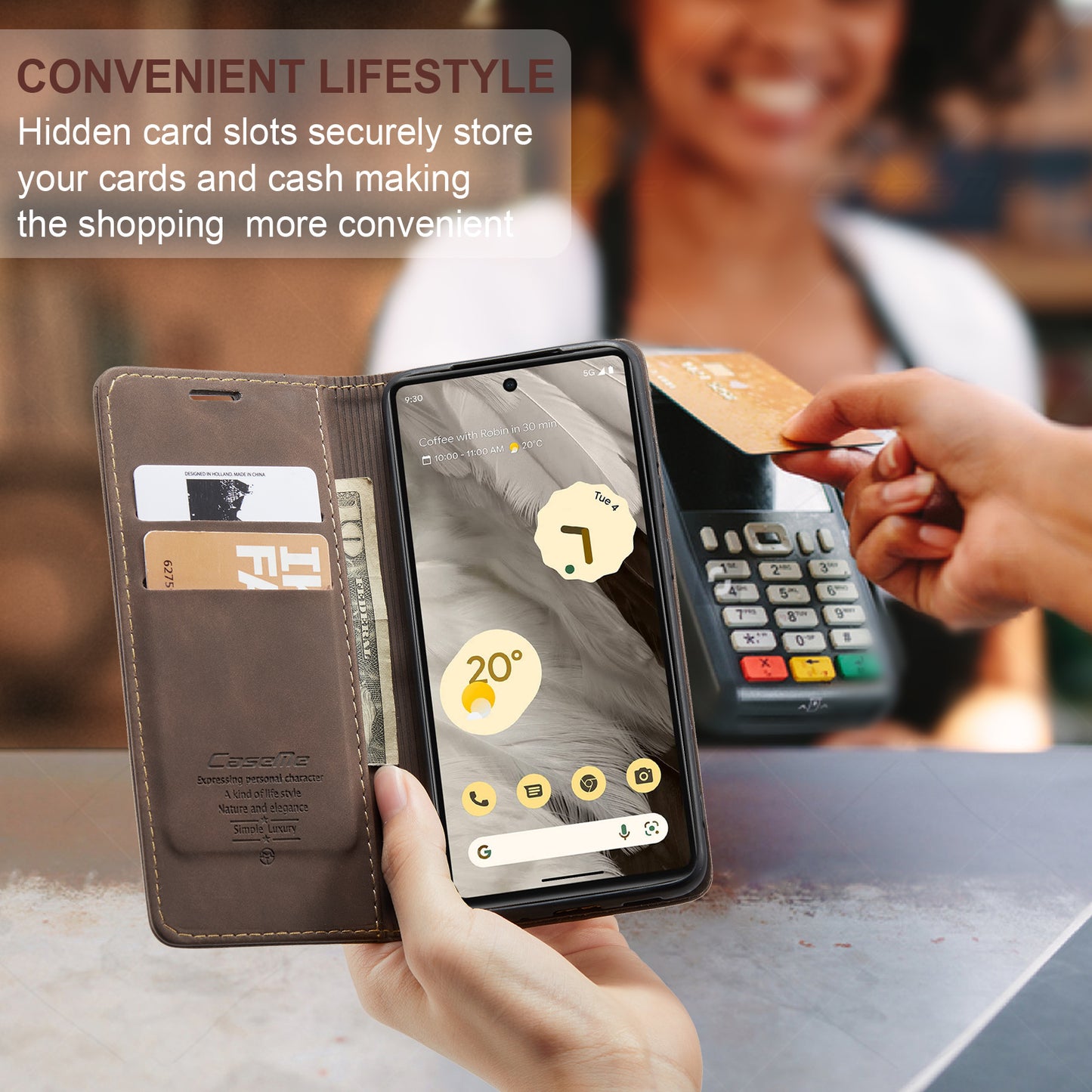 Multi-Function Retro Wallet Case for Google Pixel 7a