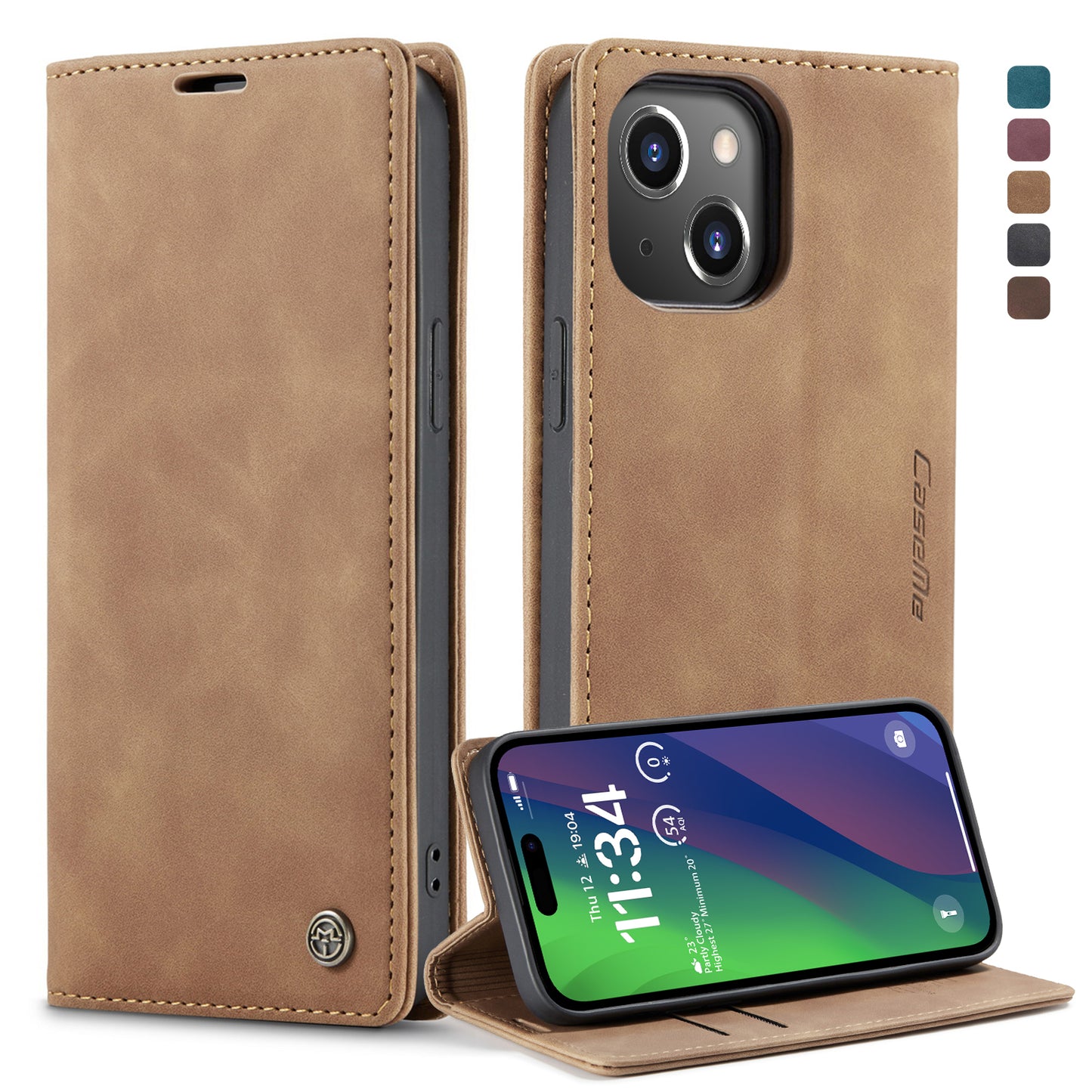 Multi-Function Retro Wallet Case for iPhone 14 Plus