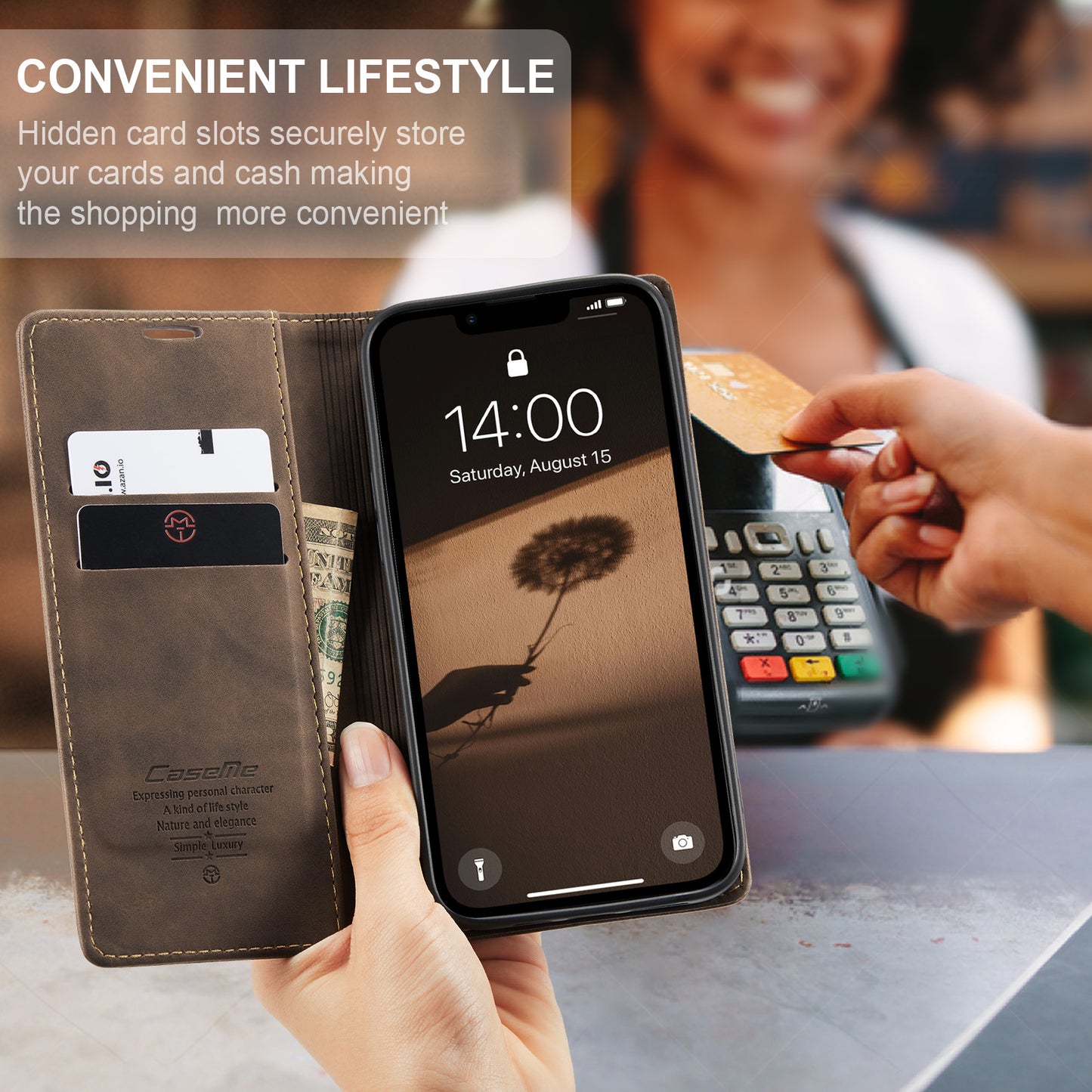 Multi-Function Retro Wallet Case for iPhone 16e