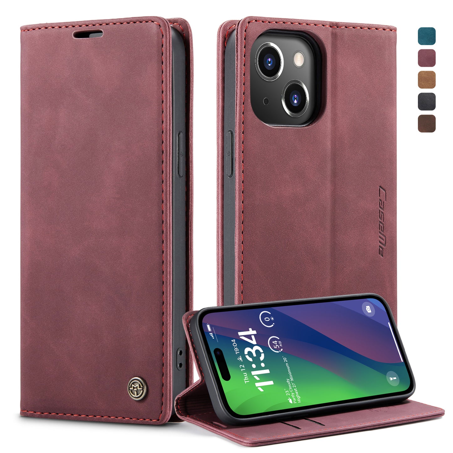 Multi-Function Retro Wallet Case for iPhone 14 Plus
