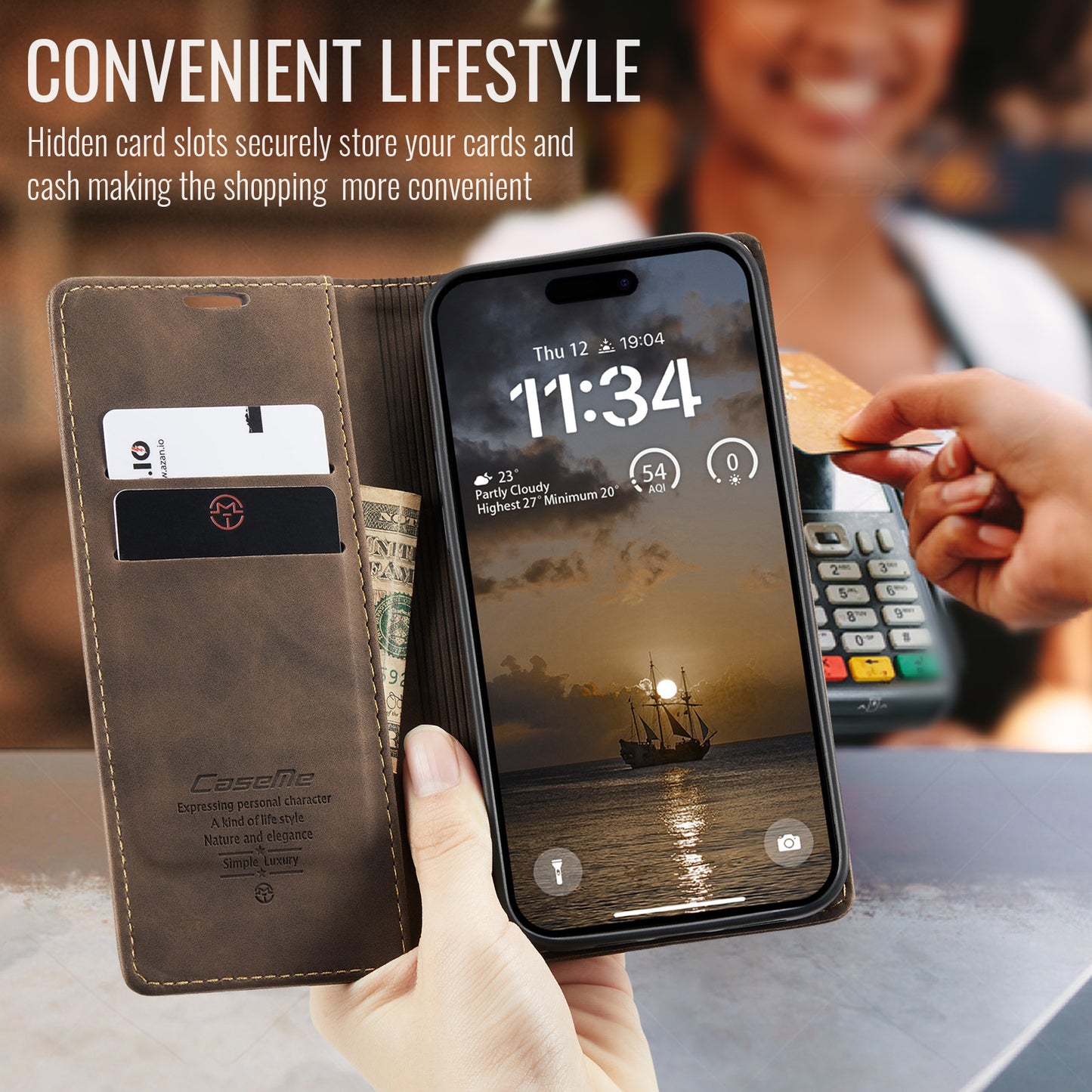 Multi-Function Retro Wallet Case for iPhone 17 Pro