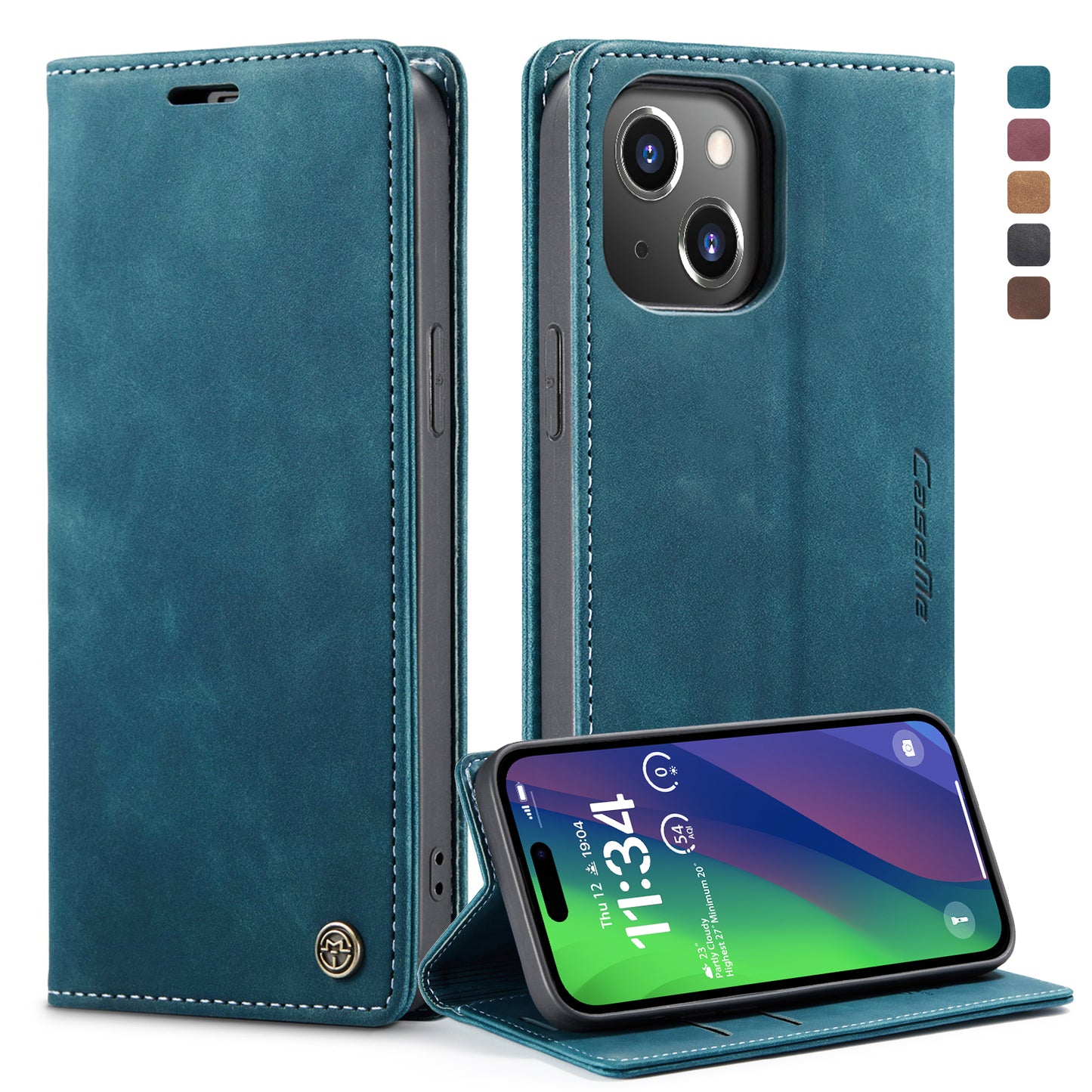 Multi-Function Retro Wallet Case for iPhone 14 Plus