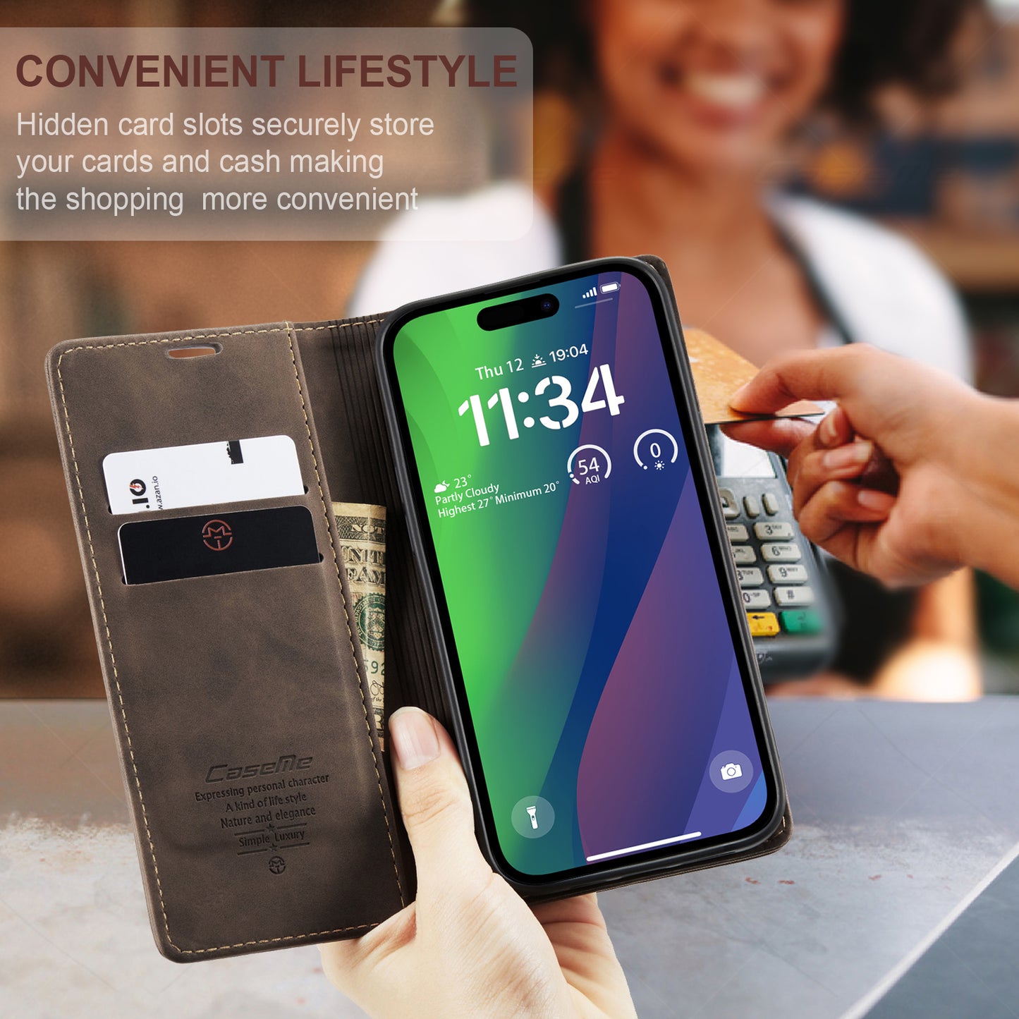 Multi-Function Retro Wallet Case for iPhone 14 Plus