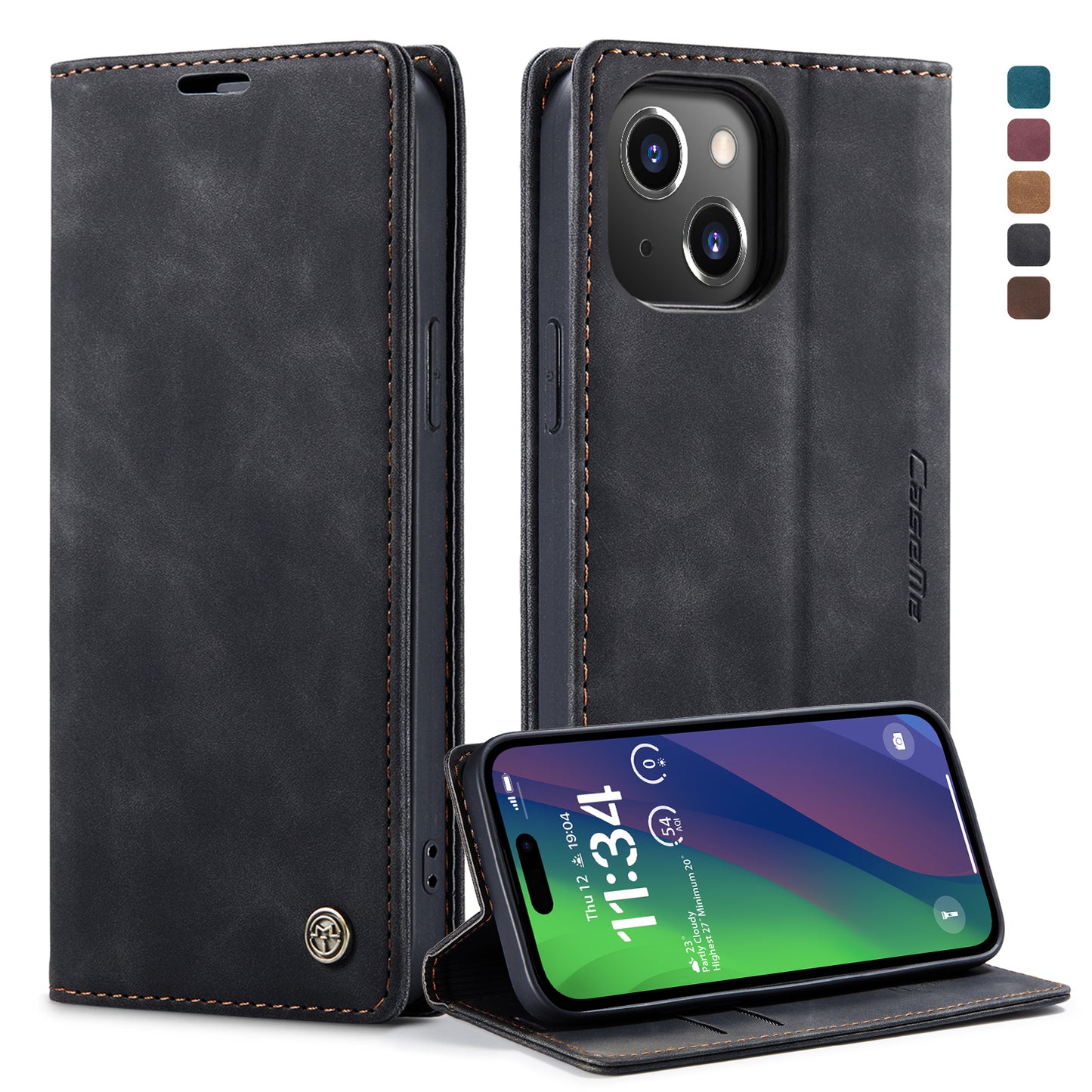 Multi-Function Retro Wallet Case for iPhone 14 Plus