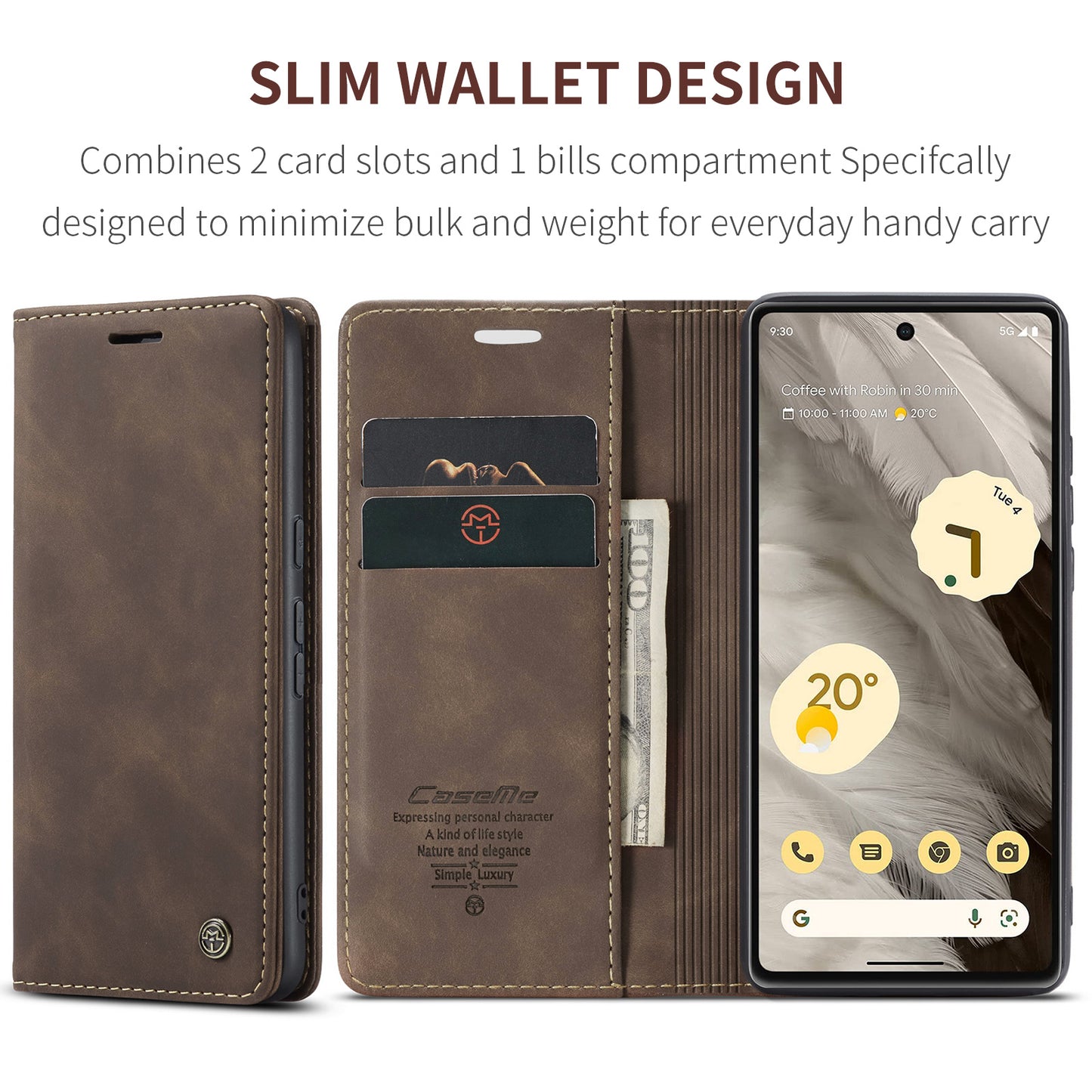 Multi-Function Retro Wallet Case for Google Pixel 7a