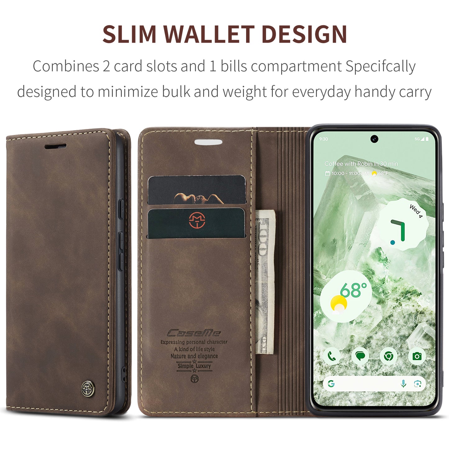 Multi-Function Retro Wallet Case for Google Pixel 8a