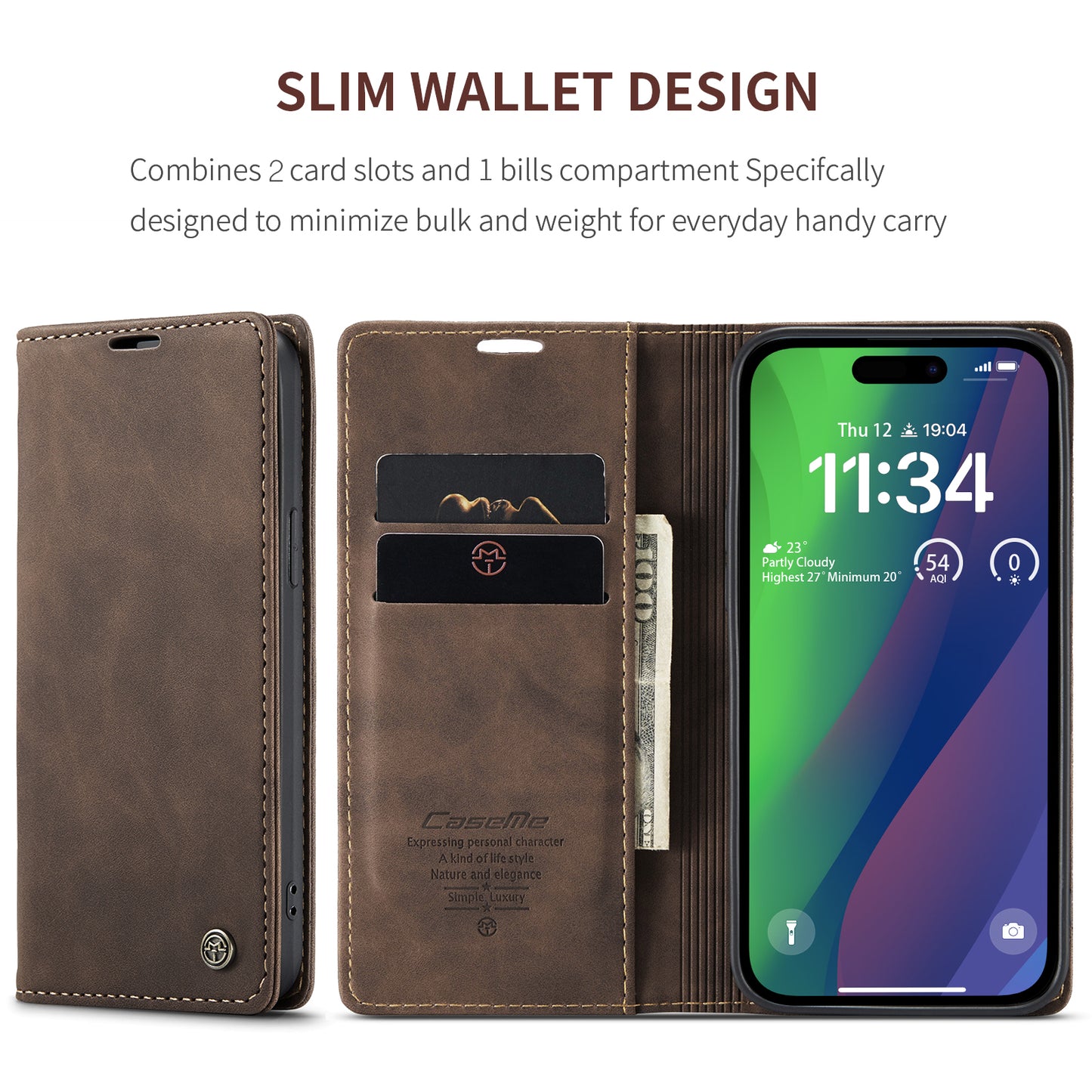 Multi-Function Retro Wallet Case for iPhone 14 Plus