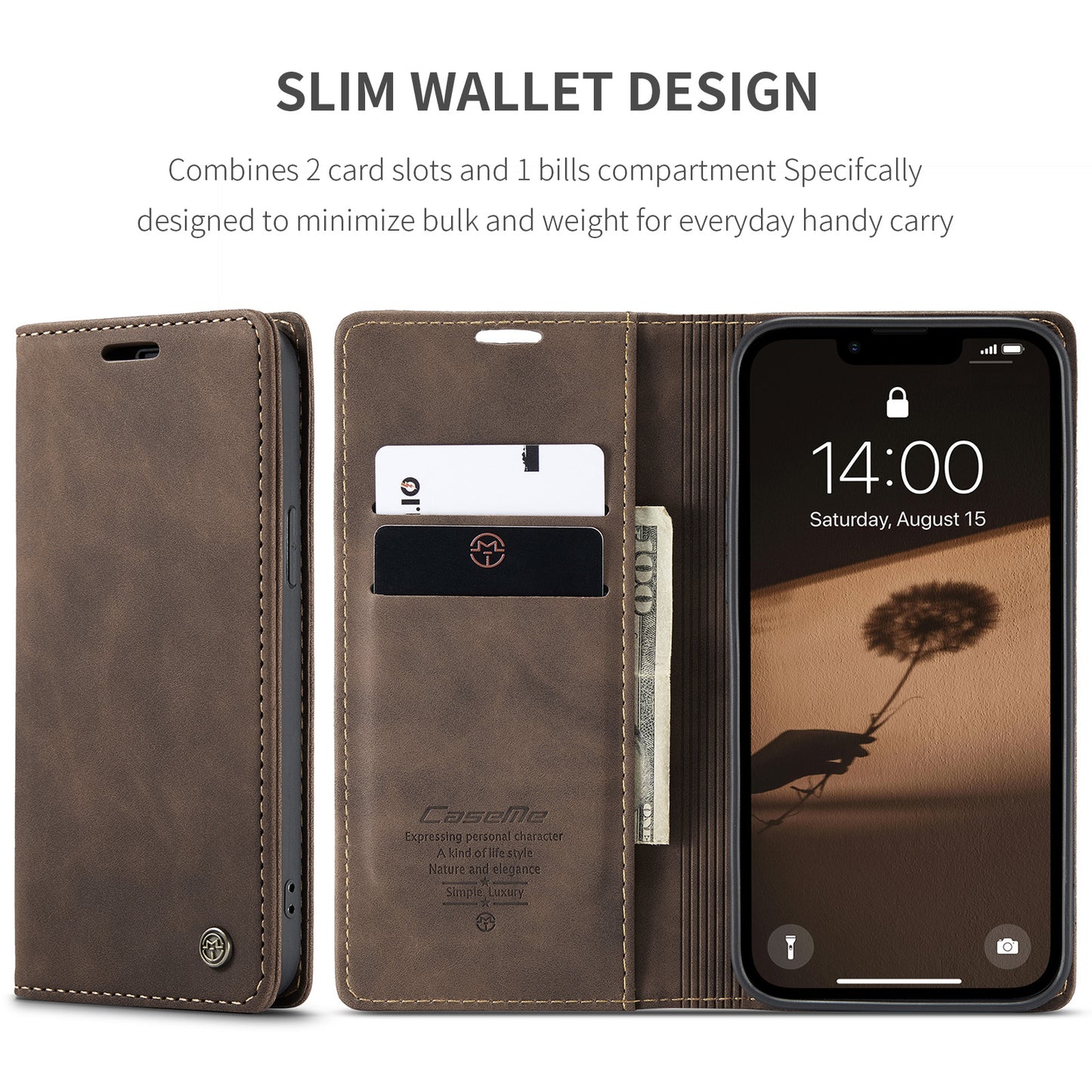 Multi-Function Retro Wallet Case for iPhone 16e