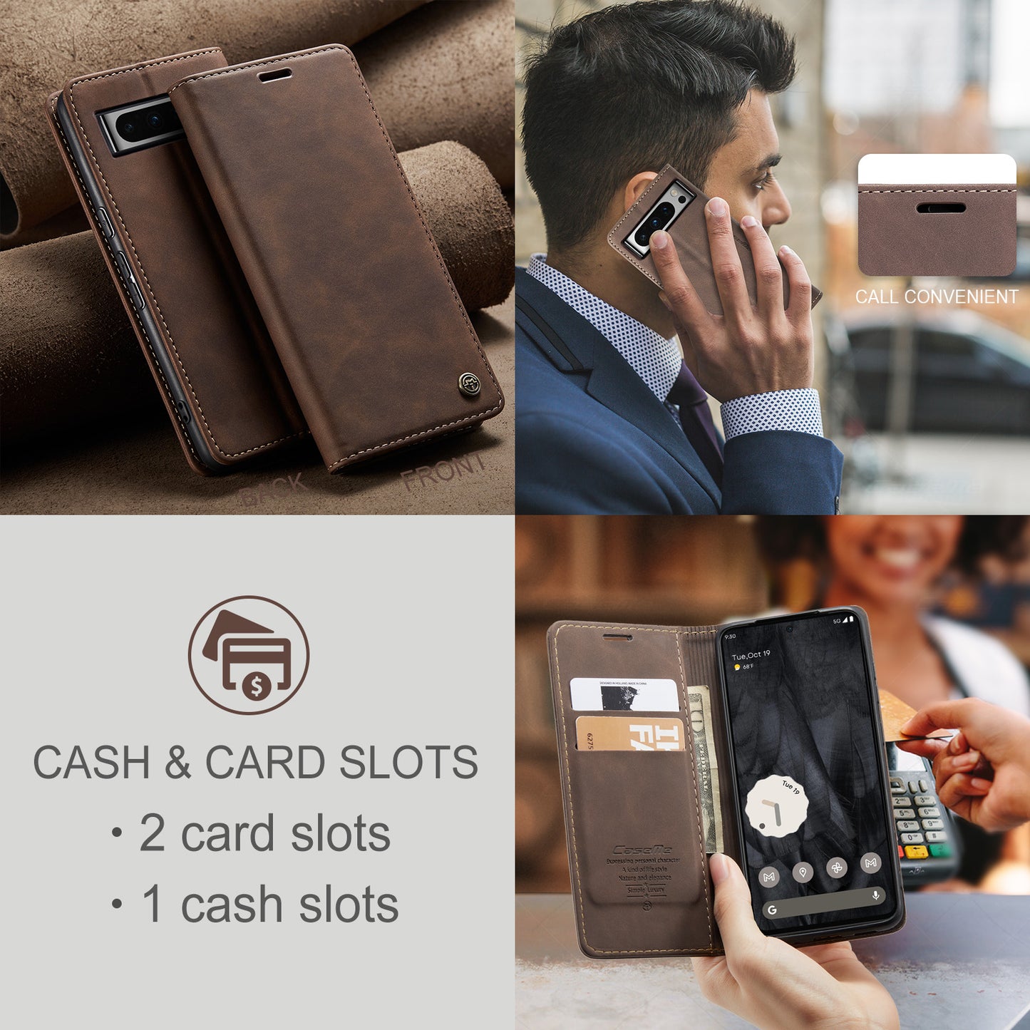 Multi-Function Retro Wallet Case for Google Pixel 8 Pro