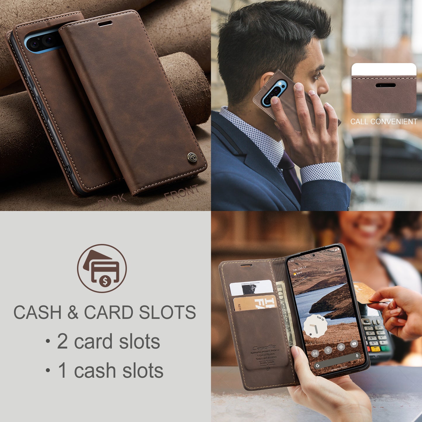 Multi-Function Retro Wallet Case for Google Pixel 9