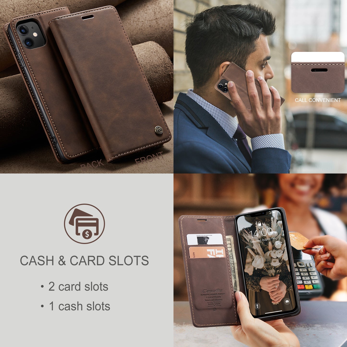 Multi-Function Retro Wallet Case for iPhone 11
