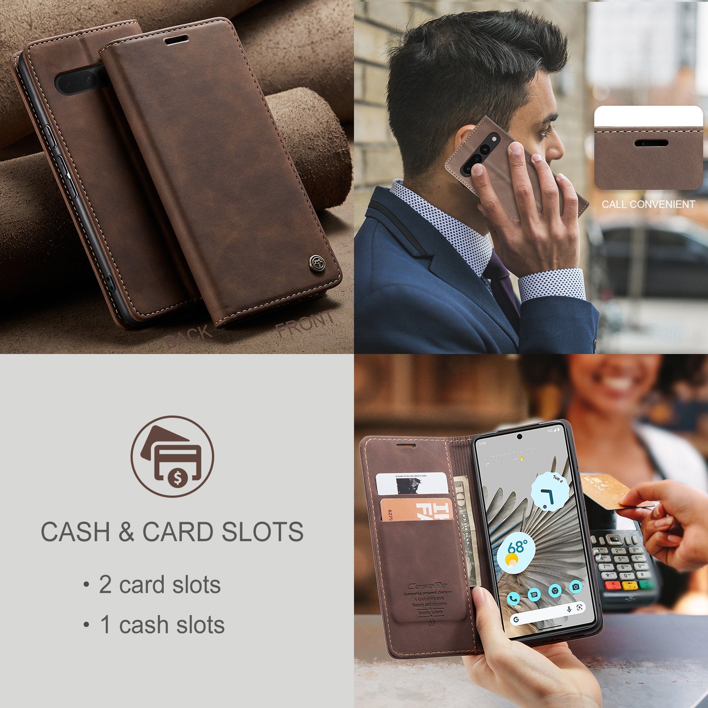 Multi-Function Retro Wallet Case for Google Pixel 7 Pro
