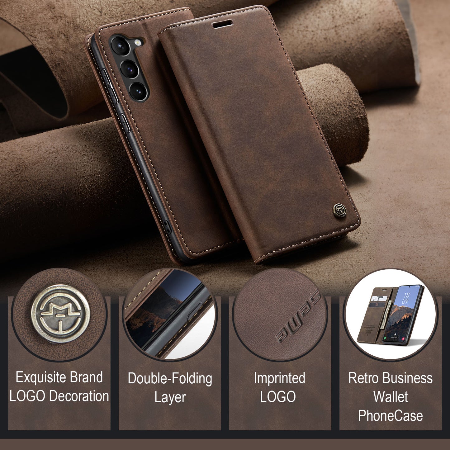 Multi-Function Retro Wallet Case for Samsung Galaxy A16