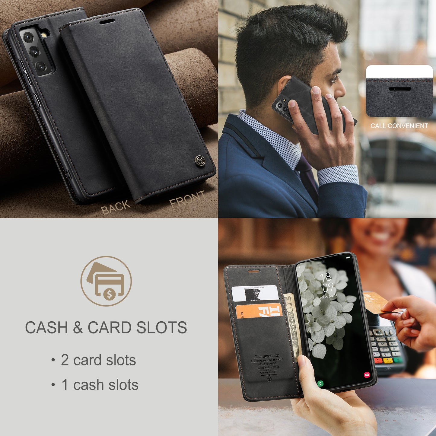 Multi-Function Retro Wallet Case for Samsung Galaxy S22