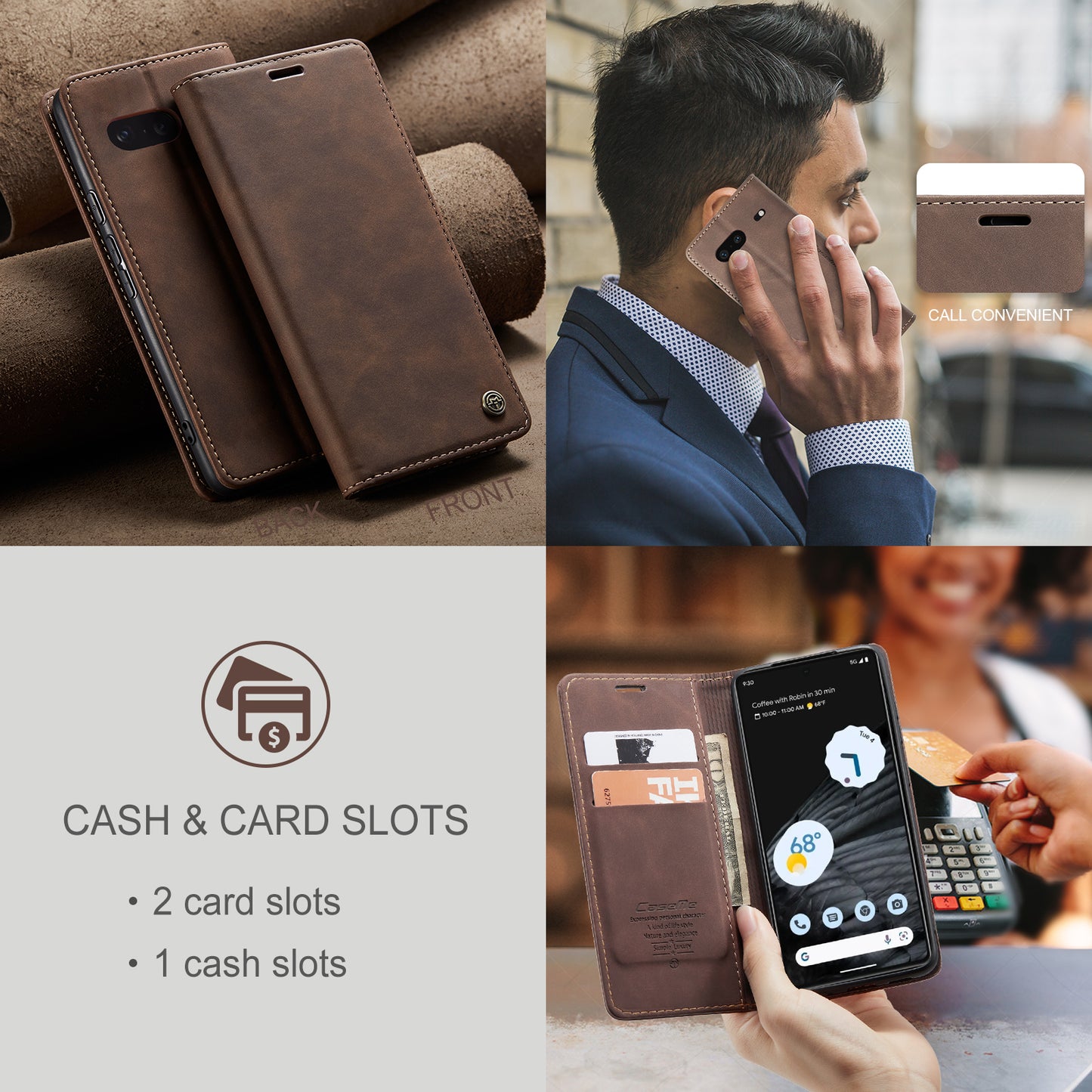Multi-Function Retro Wallet Case for Google Pixel 7