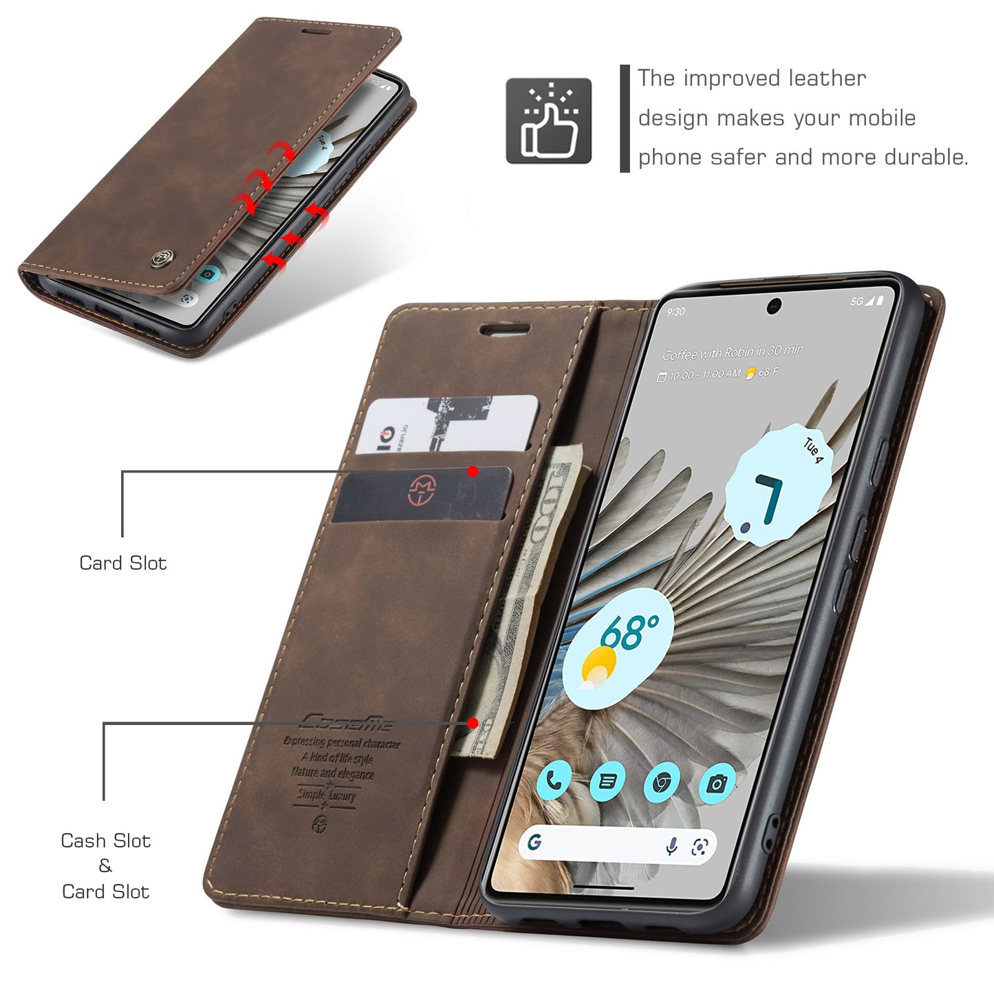 Multi-Function Retro Wallet Case for Google Pixel 7 Pro