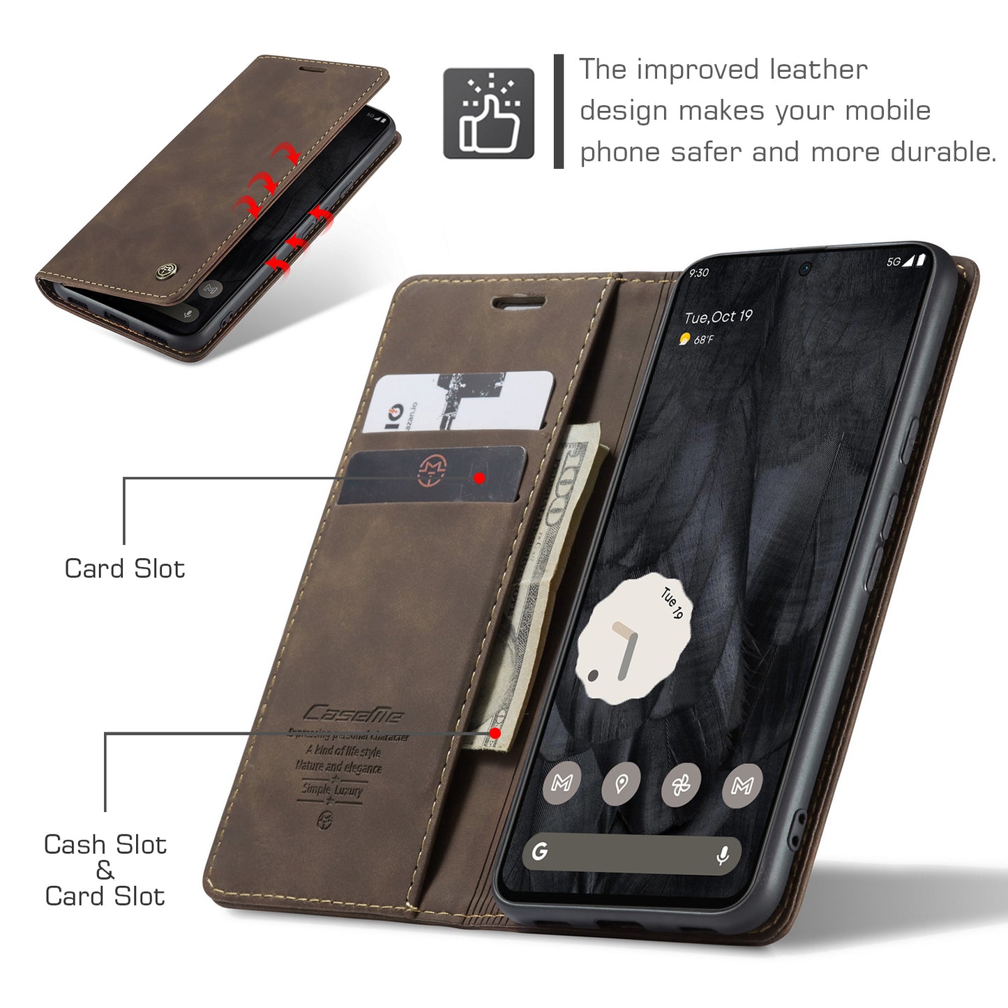 Multi-Function Retro Wallet Case for Google Pixel 8 Pro