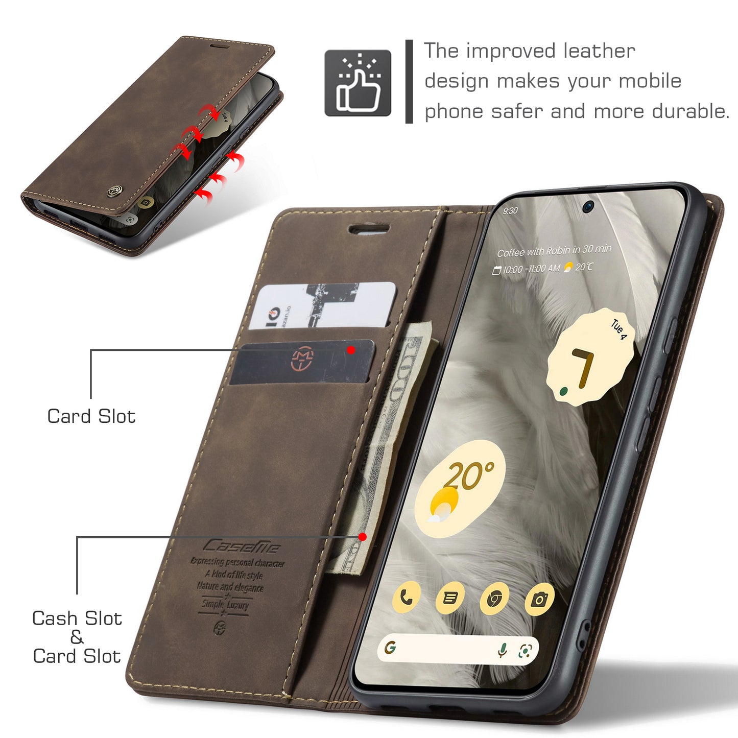 Multi-Function Retro Wallet Case for Google Pixel 8